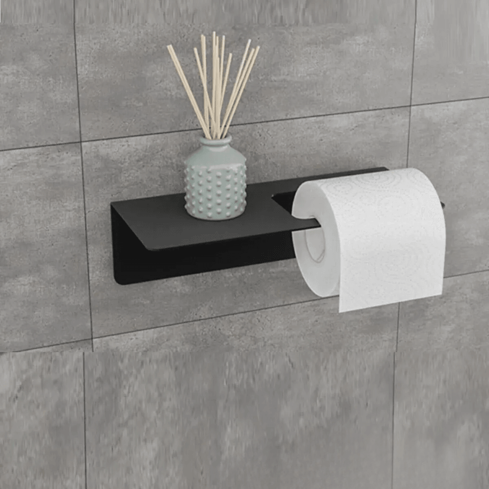 Metal Raflı Tuvalet Kağıdı Askısı Büyük Wc Kağıt Rulo Tutucu