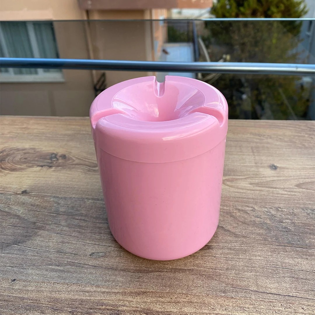 Yanmaz Renkli Plastik XL Kokusuz Küllük, Silindir Küllük