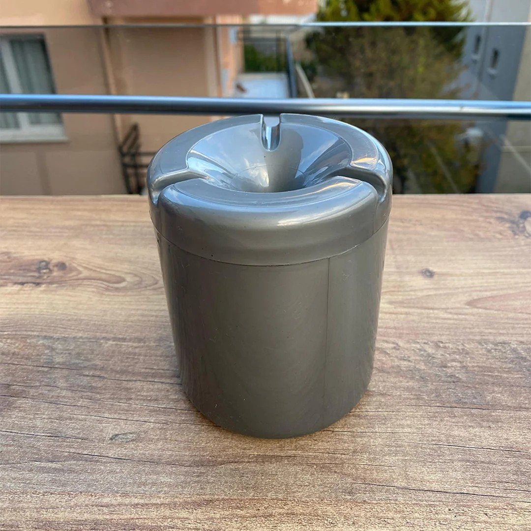 Yanmaz Renkli Plastik XL Kokusuz Küllük, Silindir Küllük