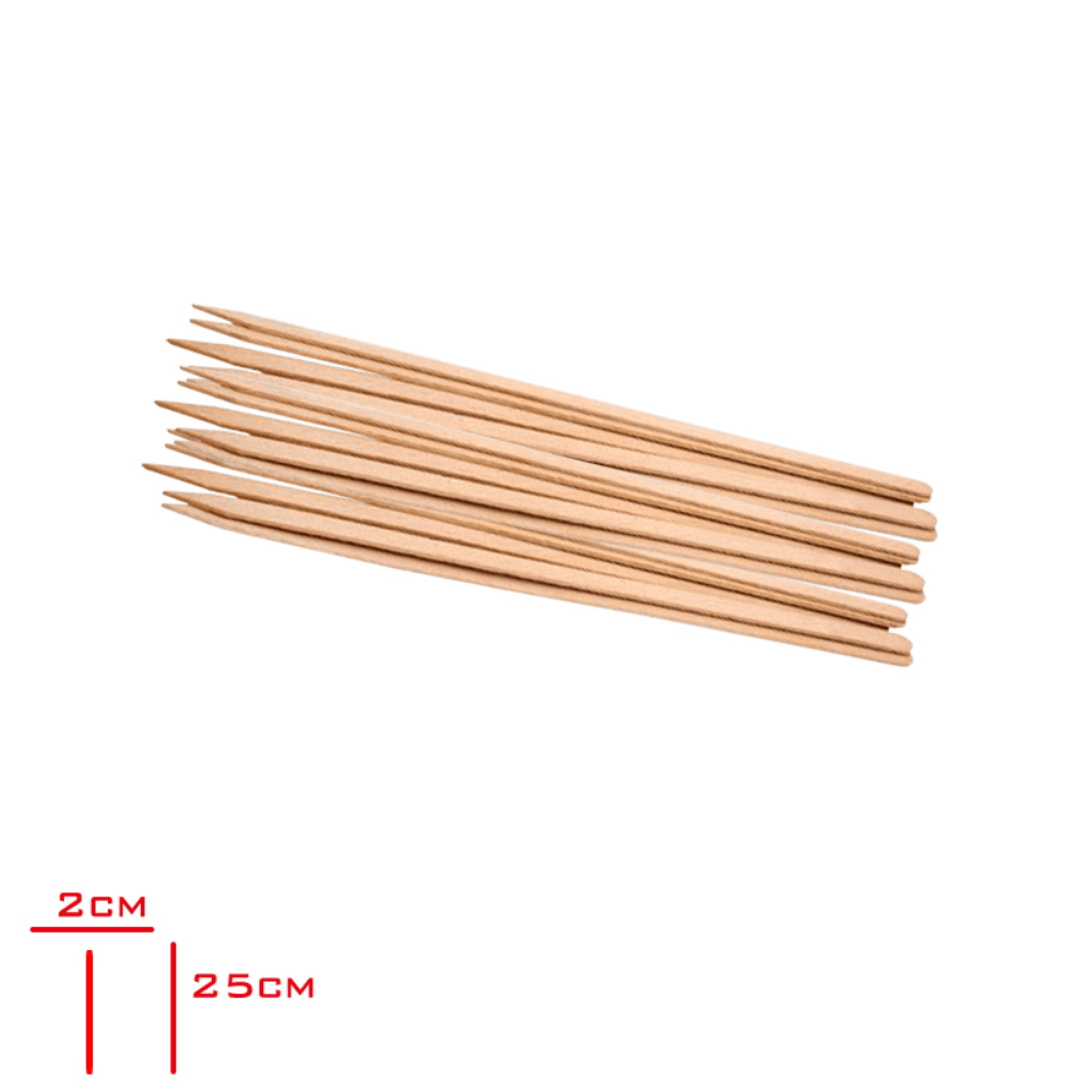Adana Çöp Şiş 25 cm 20'li Dayanıklı ve Ekonomik Kebap Şişi