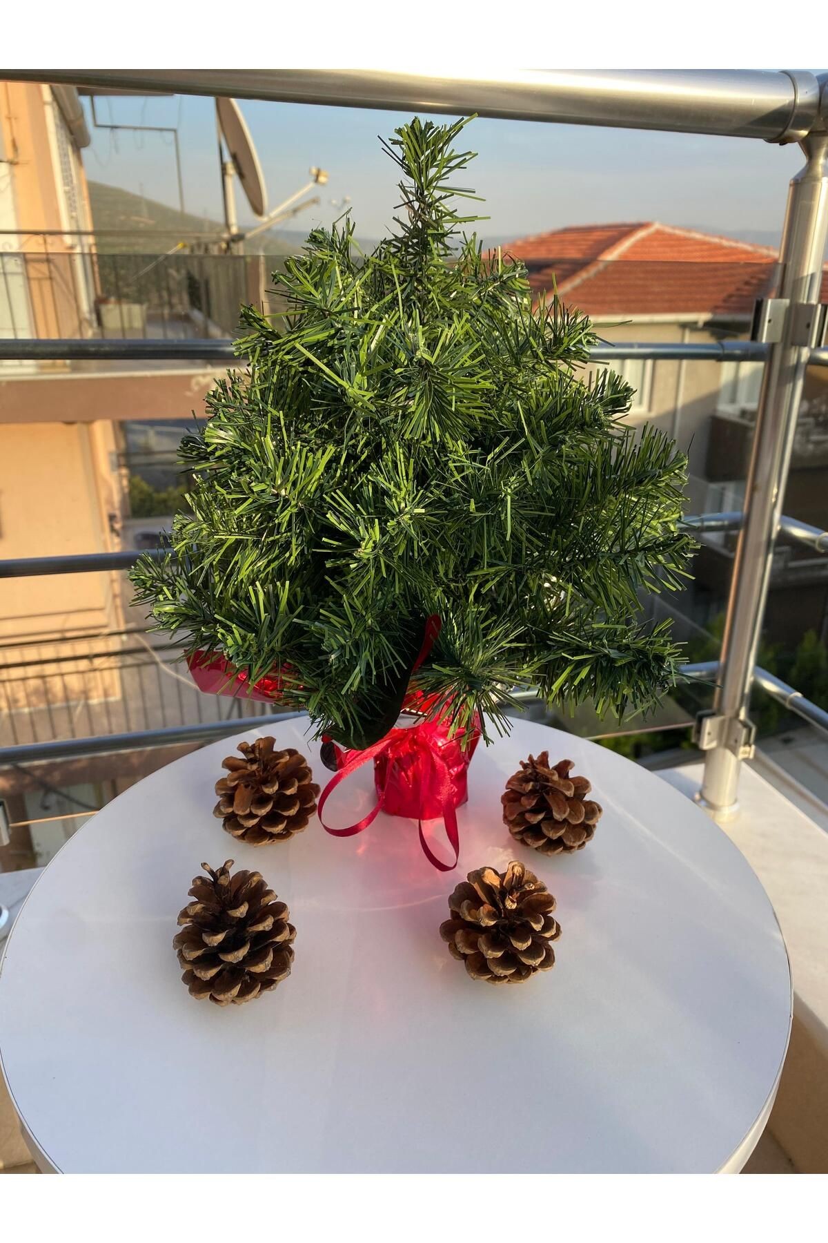 33 Cm Peri Ledli Yılbaşı Çam Ağacı Mini Çam Ağacı