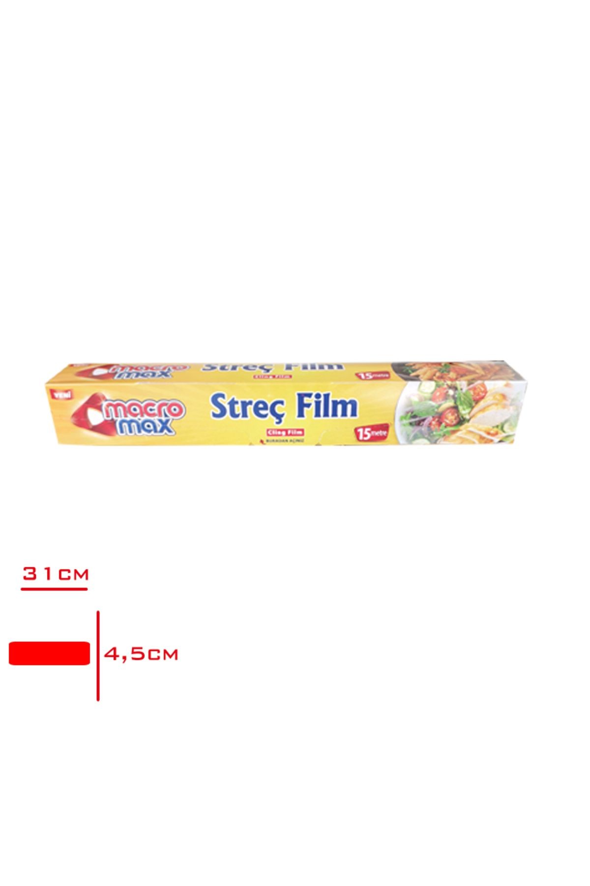 Streç Film 15 Metre Dayanıklı ve Pratik Gıda Koruma Filmi