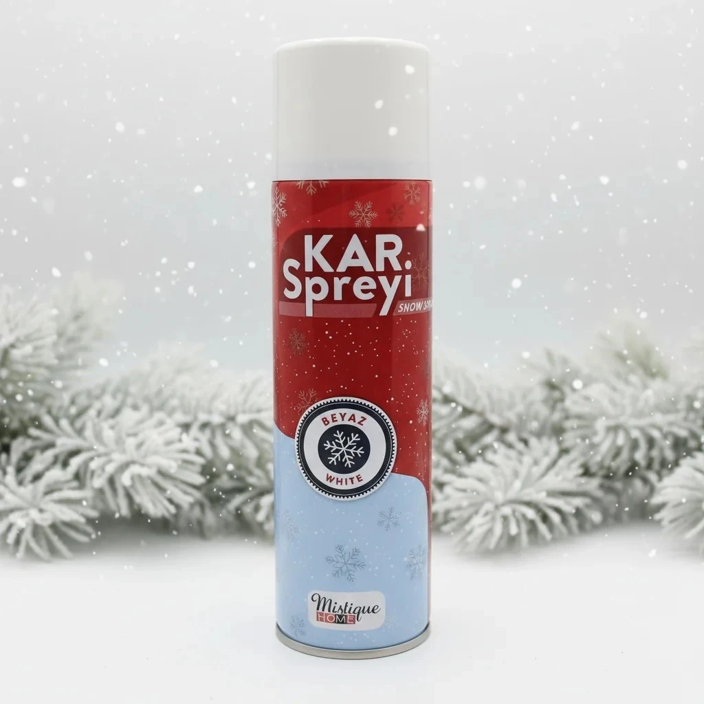 Büyük Boy Kar Spreyi 300 ML Yılbaşı Cam ve Ağaç Süsleme