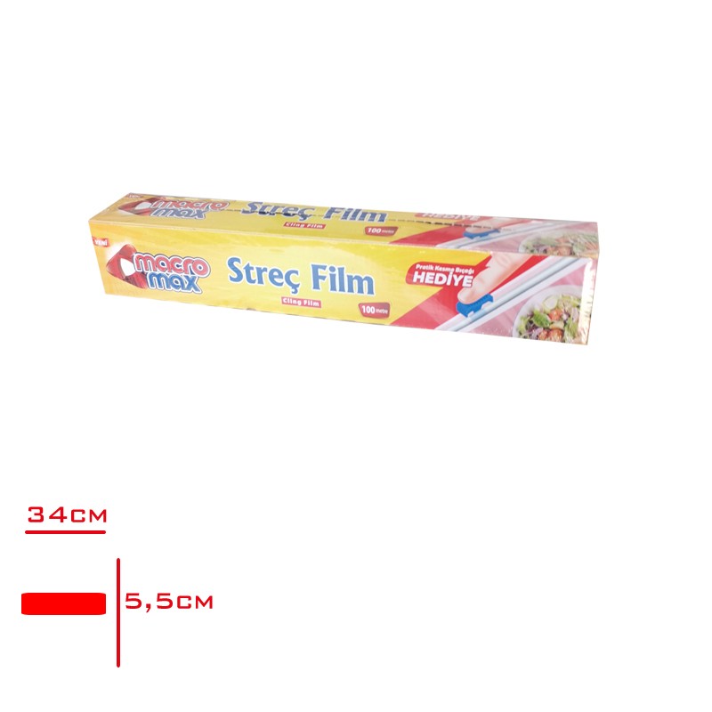 Streç Film 100 Metre Kesme Bıçağı Hediyeli