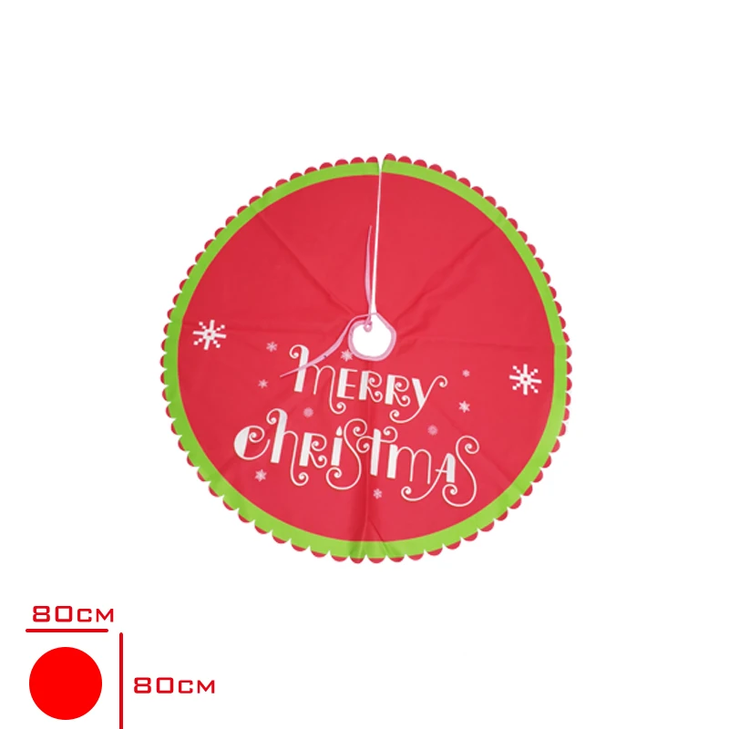 Yılbaşı Ağaç Eteği 80 CM Kırmızı Yeşil Dekor