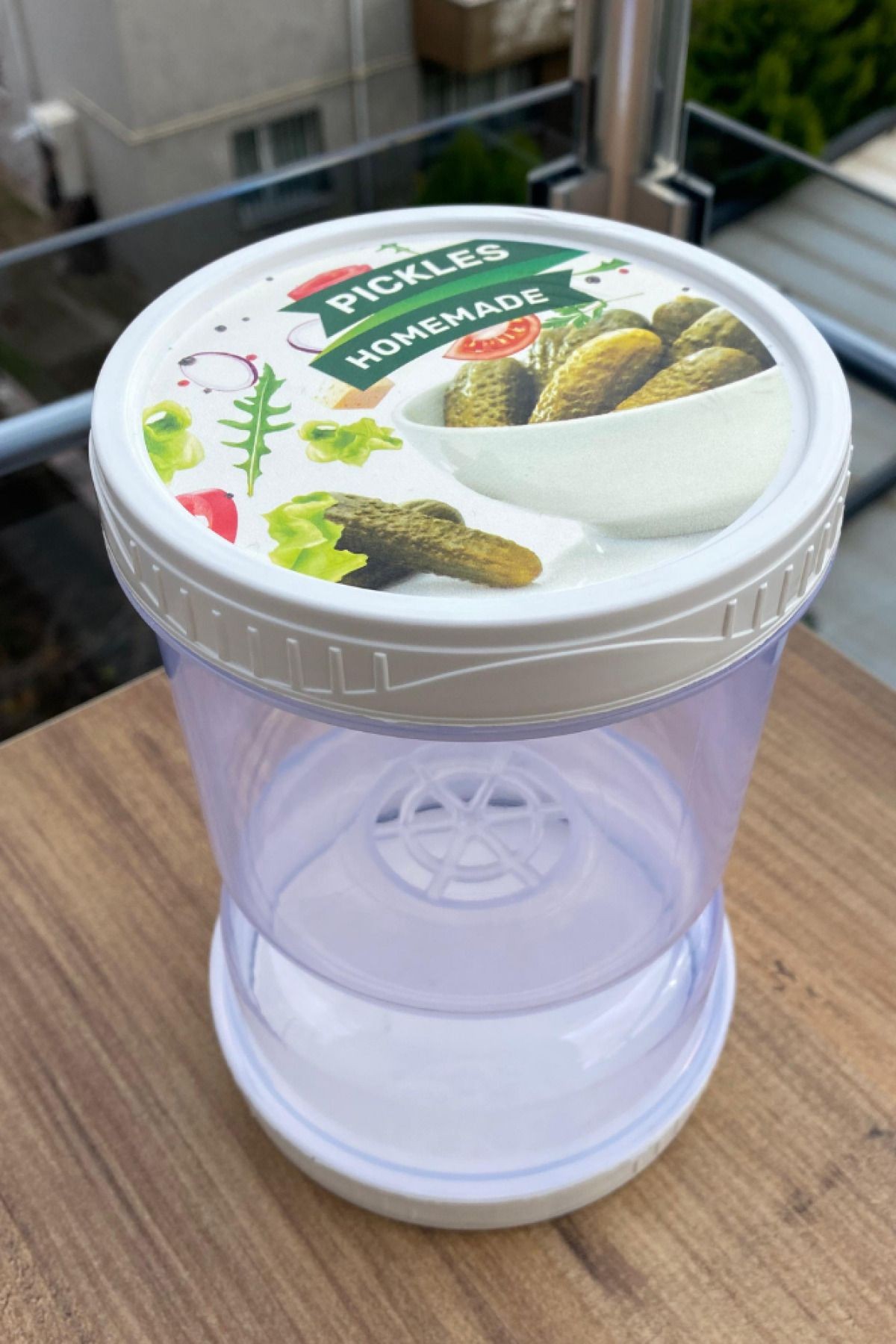 Kum Saati Zeytin ve Turşu Şeffaf Saklama Kabı 1.5 Litre