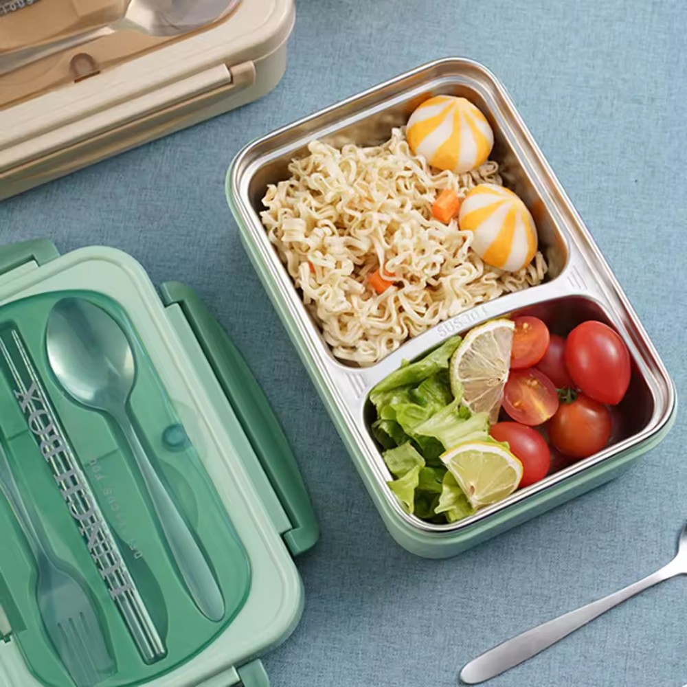 304 Paslanmaz Çelik Yemek Kabı Bölmeli Sızdırmaz Lunchbox