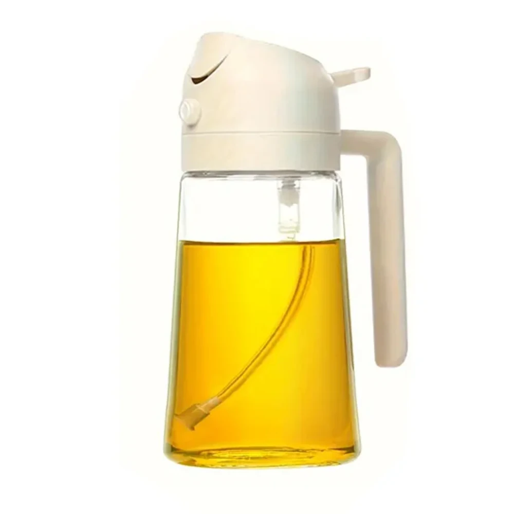 Çift Fonksiyonlu Cam Yağdanlık (Sprey+Dökme) 450 ML