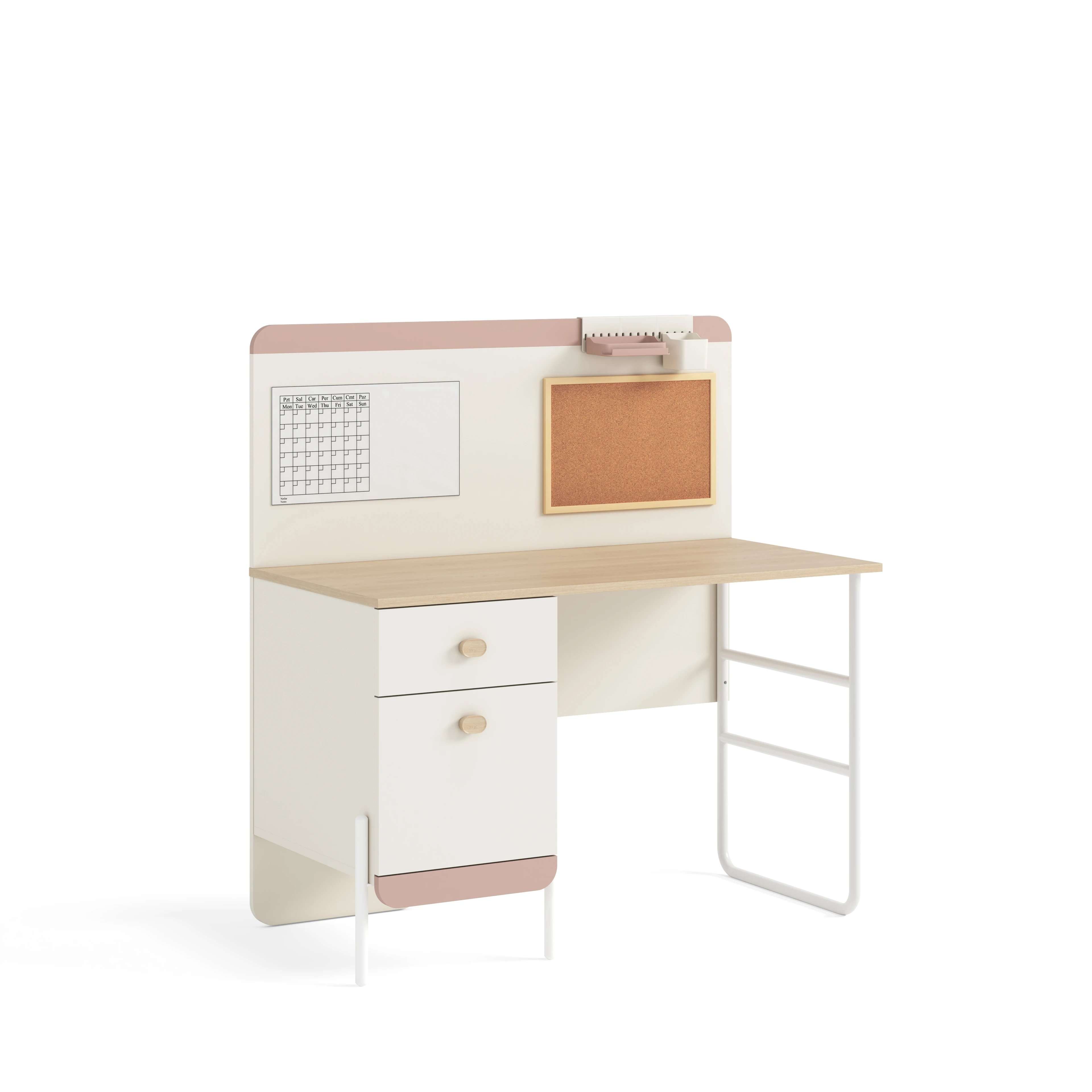 Bien Çalışma Masası - Krem Pembe - Piyano Genç Odası