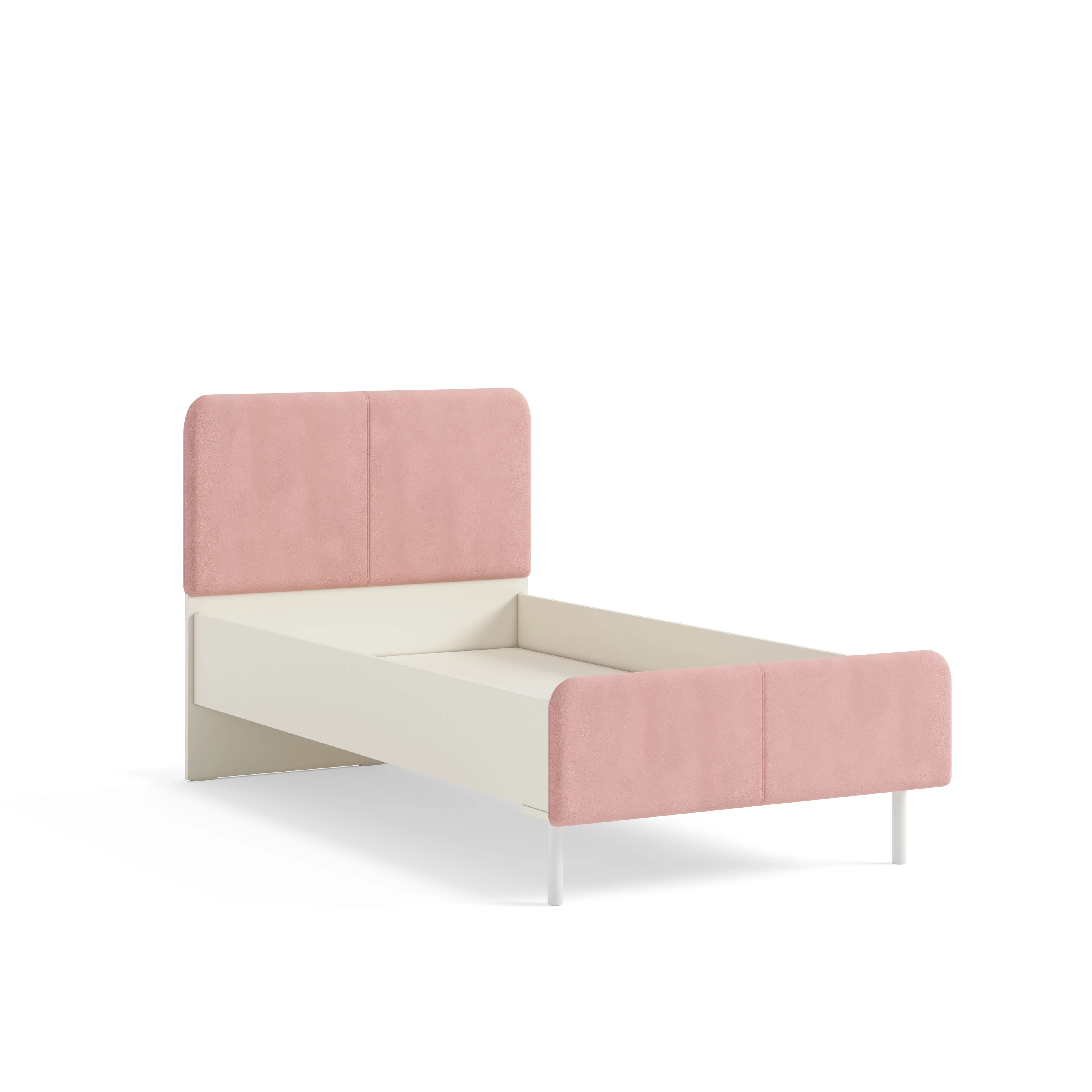 Bien Karyola 100x200 - Krem Pembe - Piyano Genç Odası