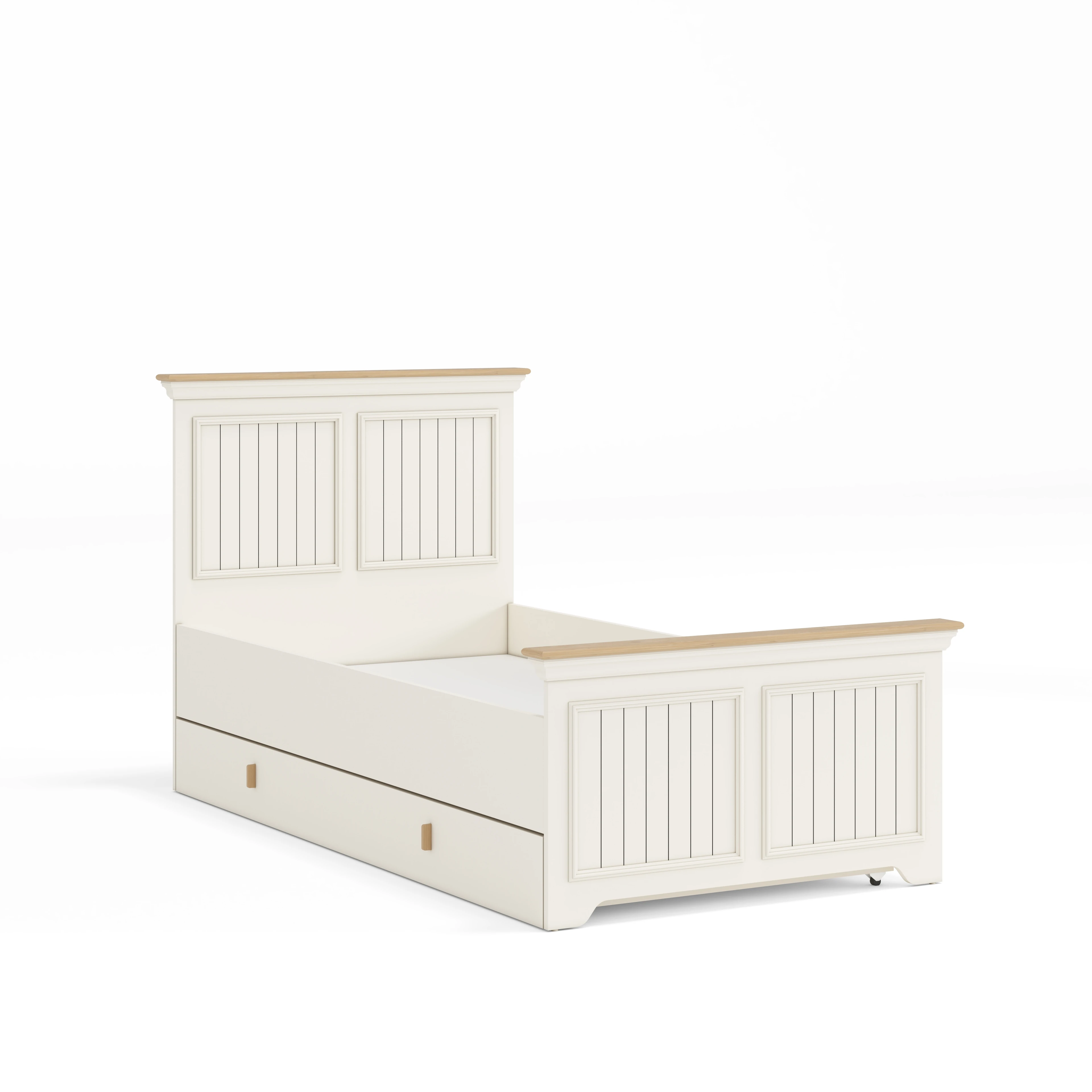 Forte Karyola 100X200 - Ahşap Krem - Piyano Genç Odası