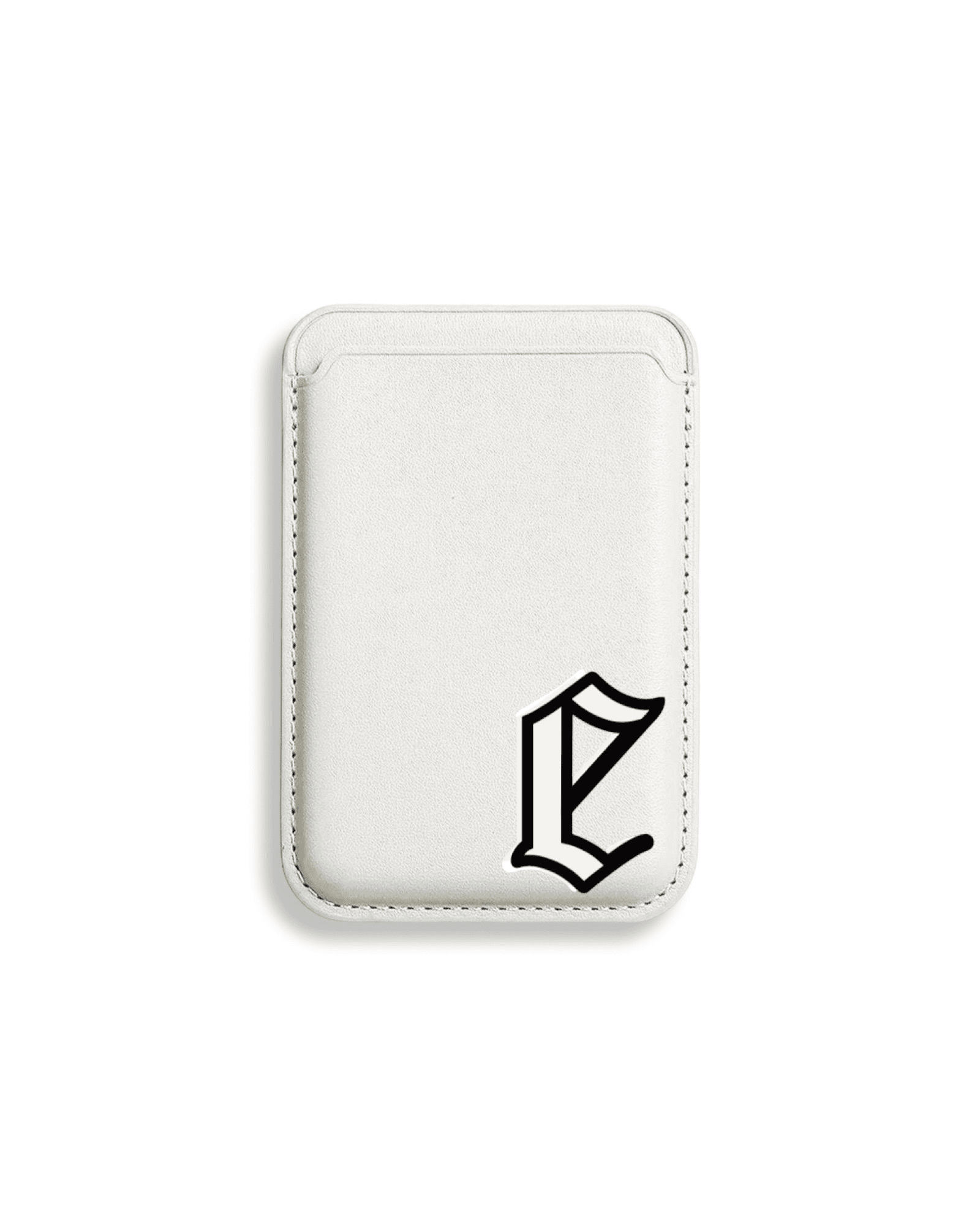 Apple iPhone MagSafe cüzdan/kartlık - gothic harf - beyaz