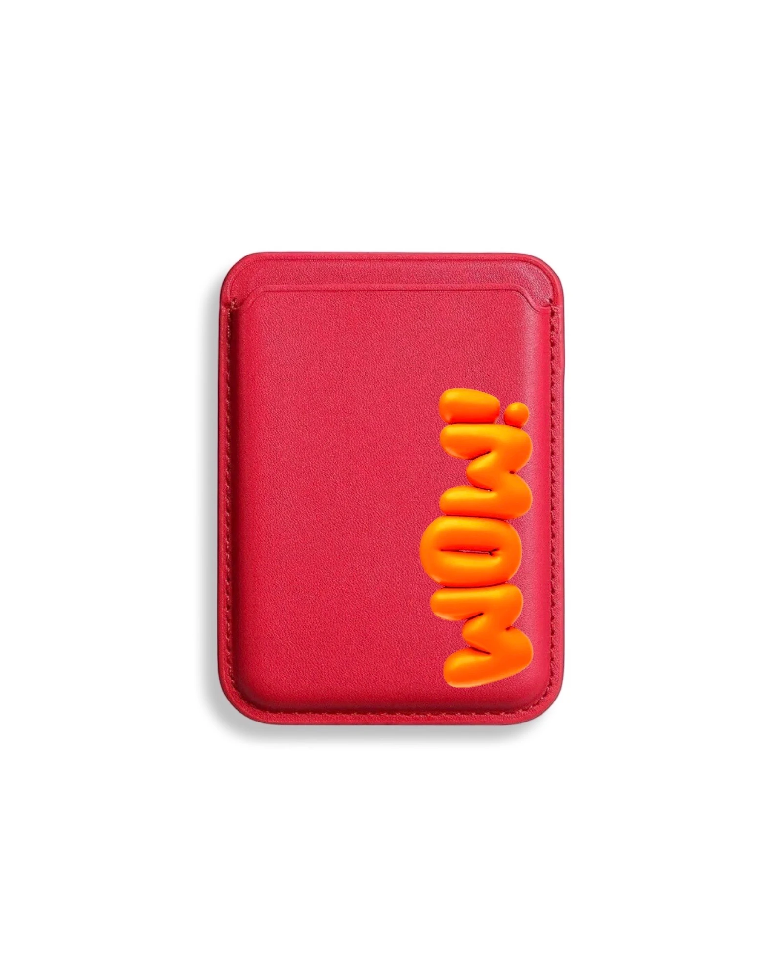 Apple iPhone MagSafe Cüzdan Kartlık Kırmızı Motto - Wow
