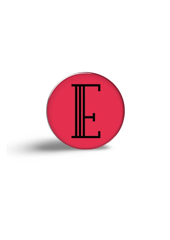 Telefon Tutucu - Harfli - Çizgili Kırmızı