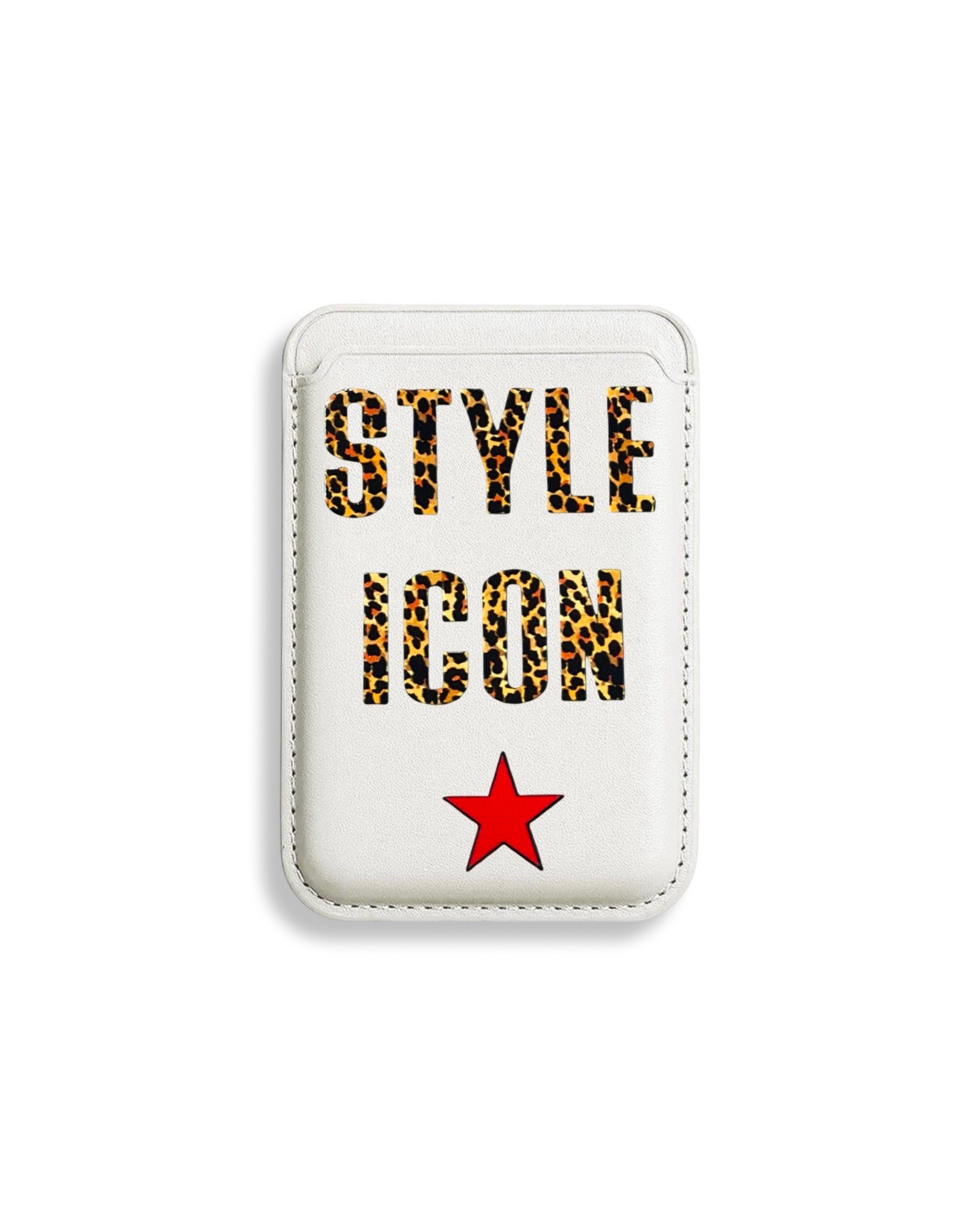 Apple iPhone Cüzdan Kartlık Beyaz Motto - Style icon