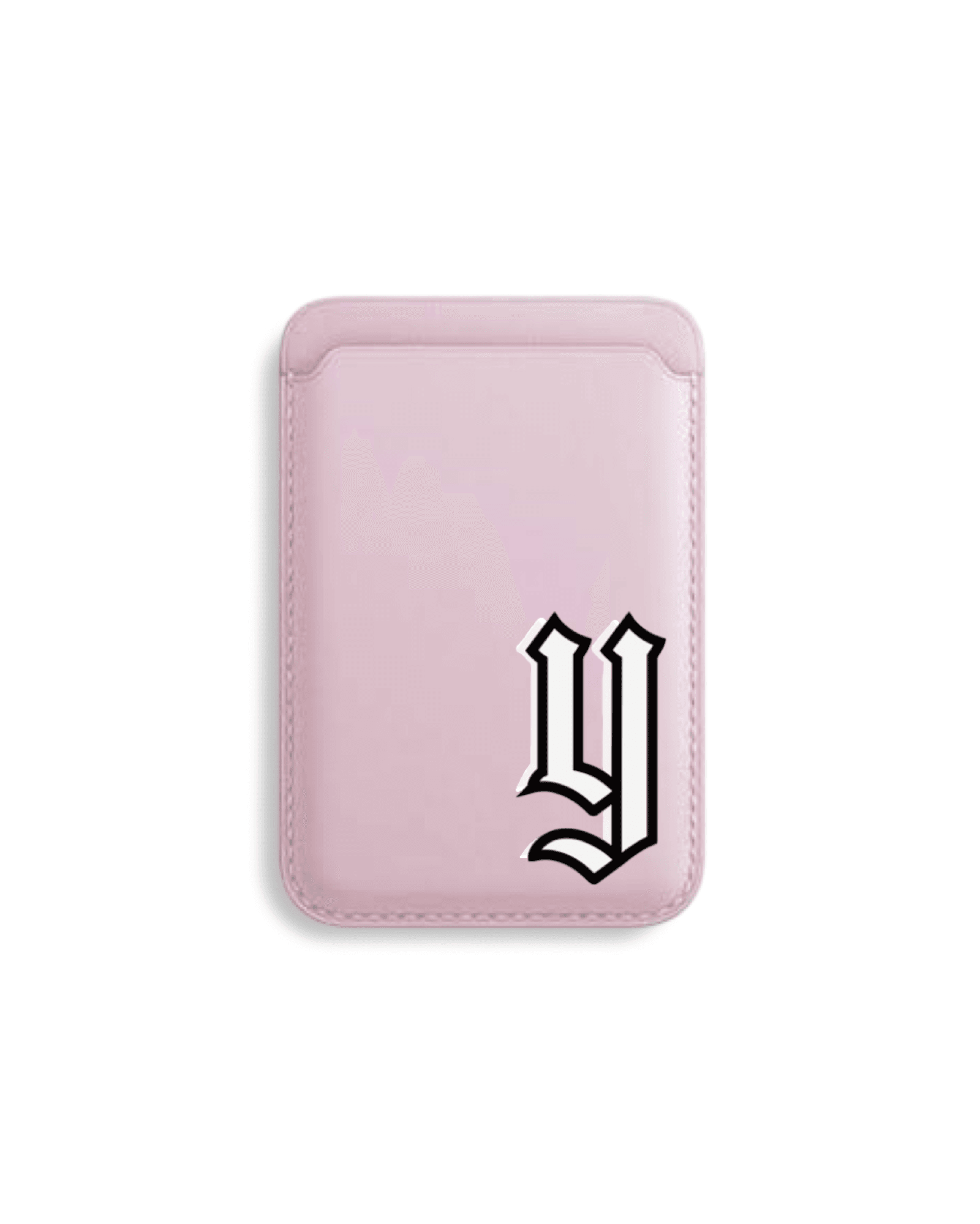 Apple iPhone MagSafe cüzdan/kartlık - gothic harf - pinky