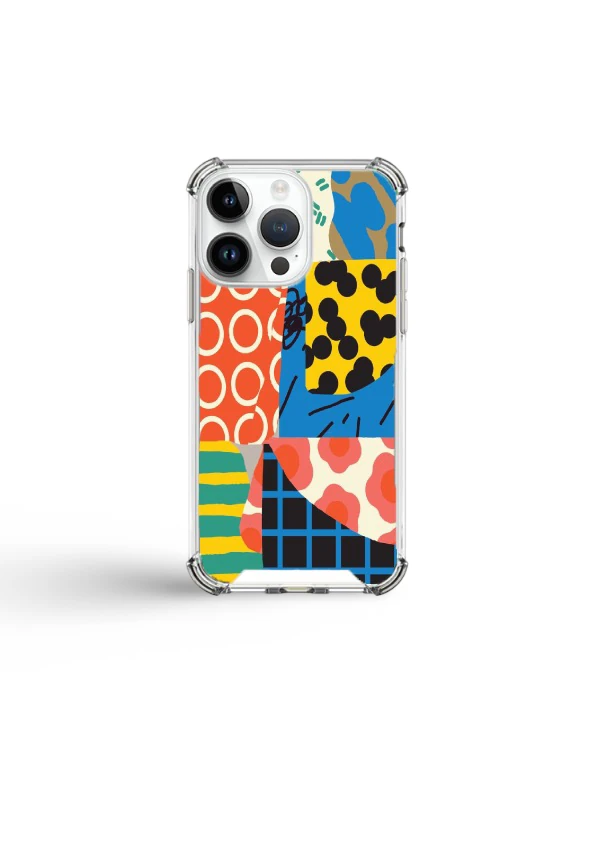 Apple iPhone Silikon Kılıf - Mix Desen - Retro Mix