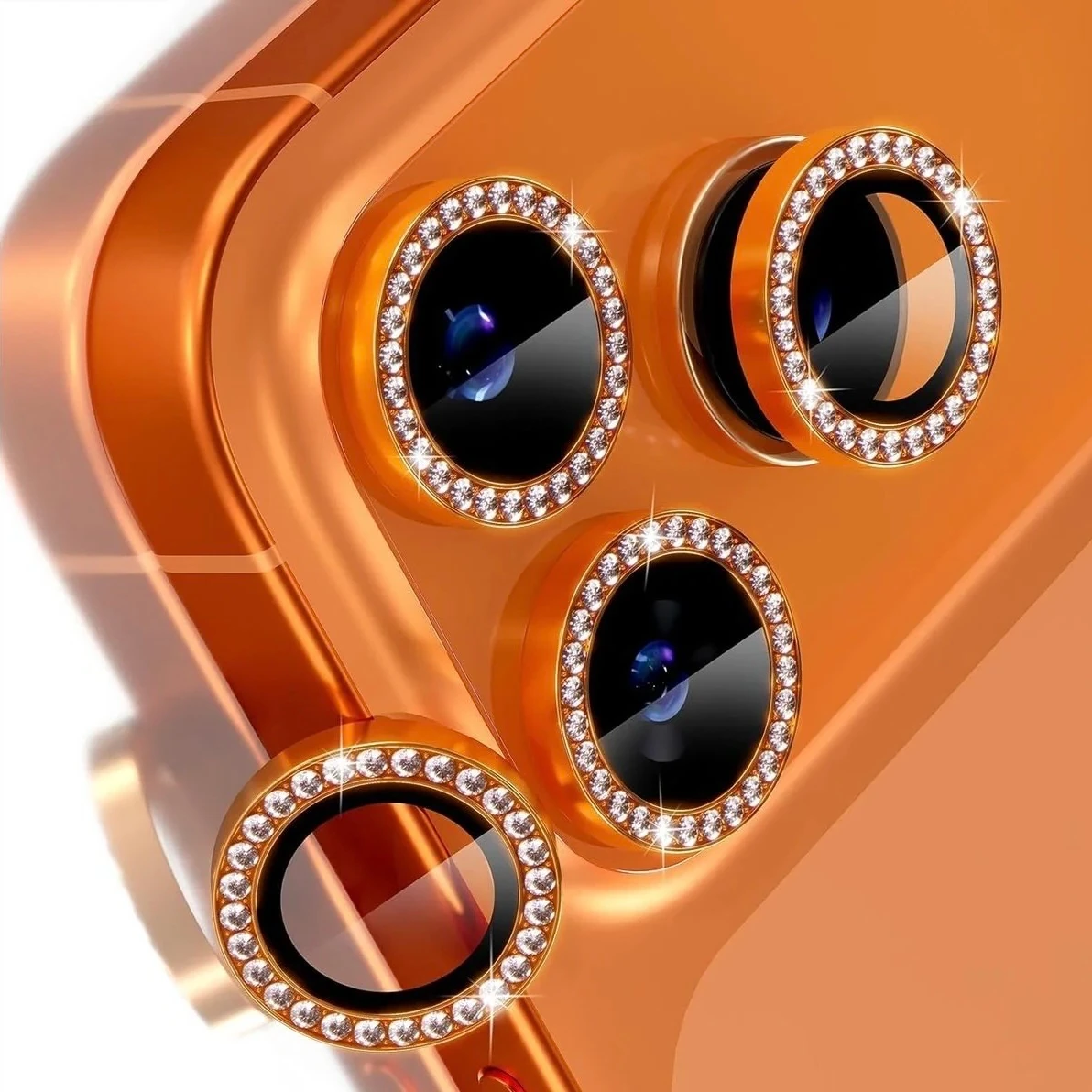 apple iphone kamera koruyucu -turuncu