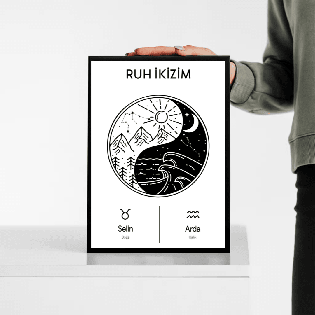 Kişiye Özel Burç Posteri  | Çiftlere Özel Astroloji Hediyesi 