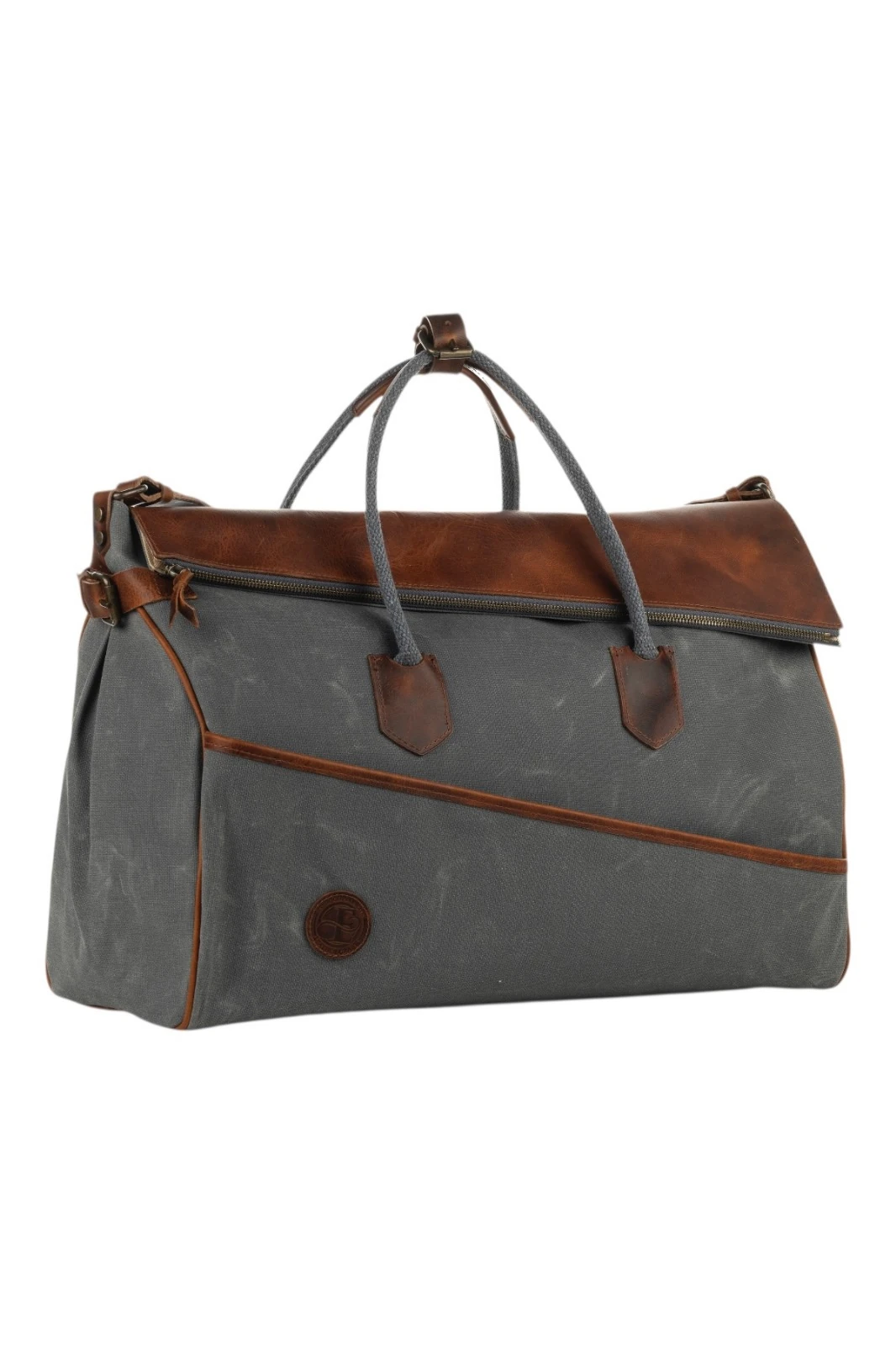 Babil Keepall Mumlu Kanvas Deri Seyehat Çantası