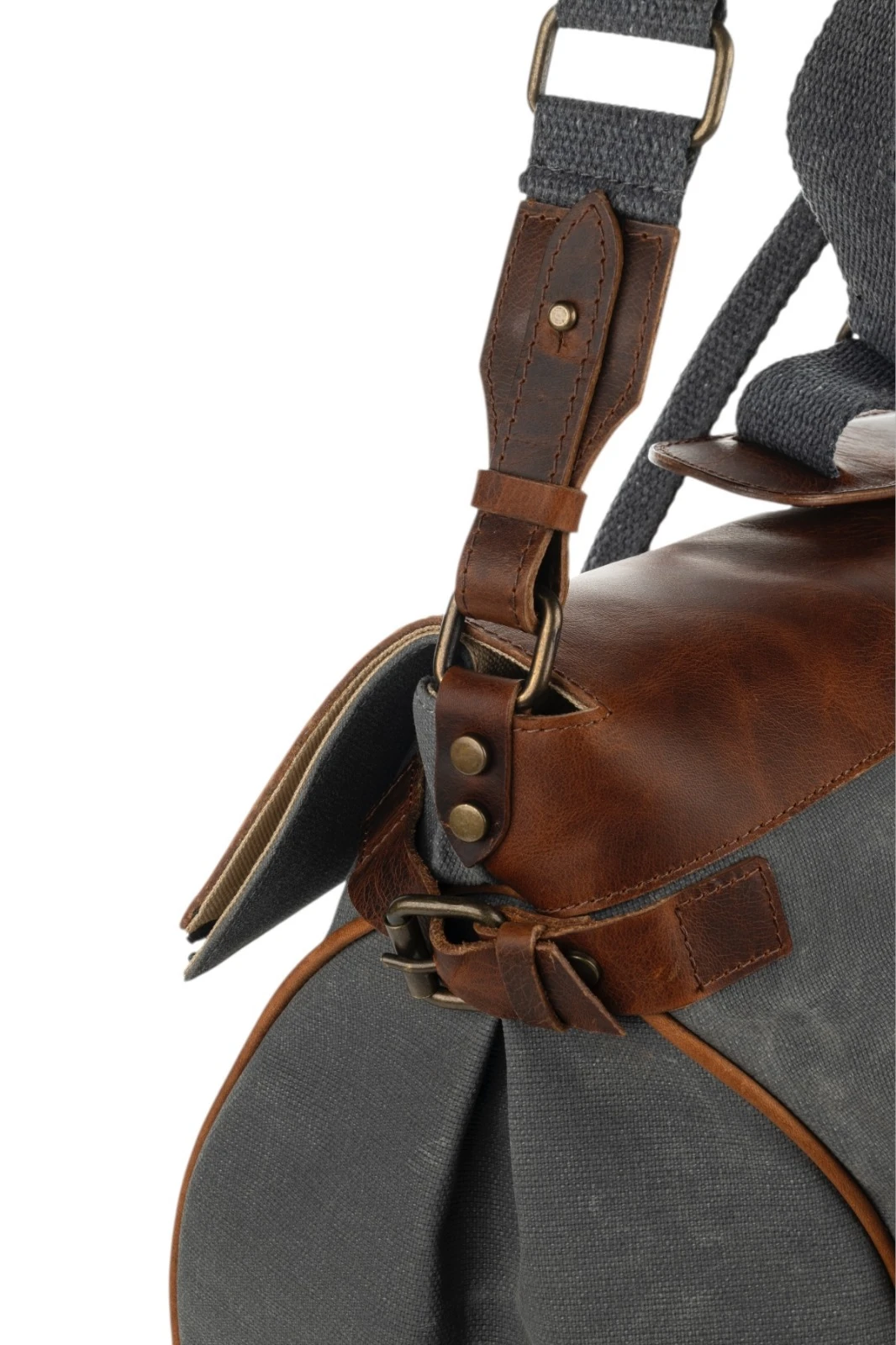 Babil Keepall Mumlu Kanvas Deri Seyehat Çantası