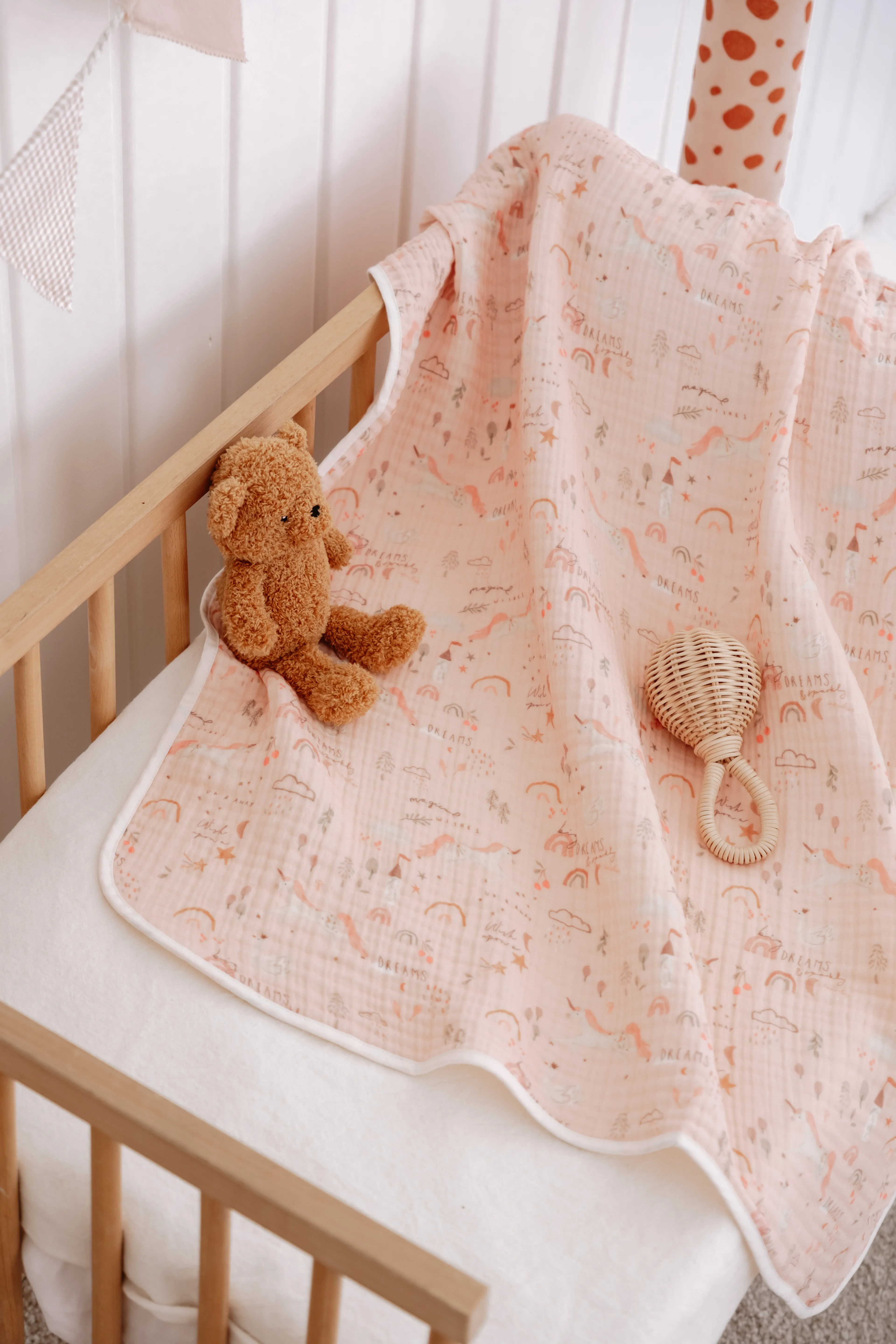 4 Kat Müslin Battaniye - Unicorn