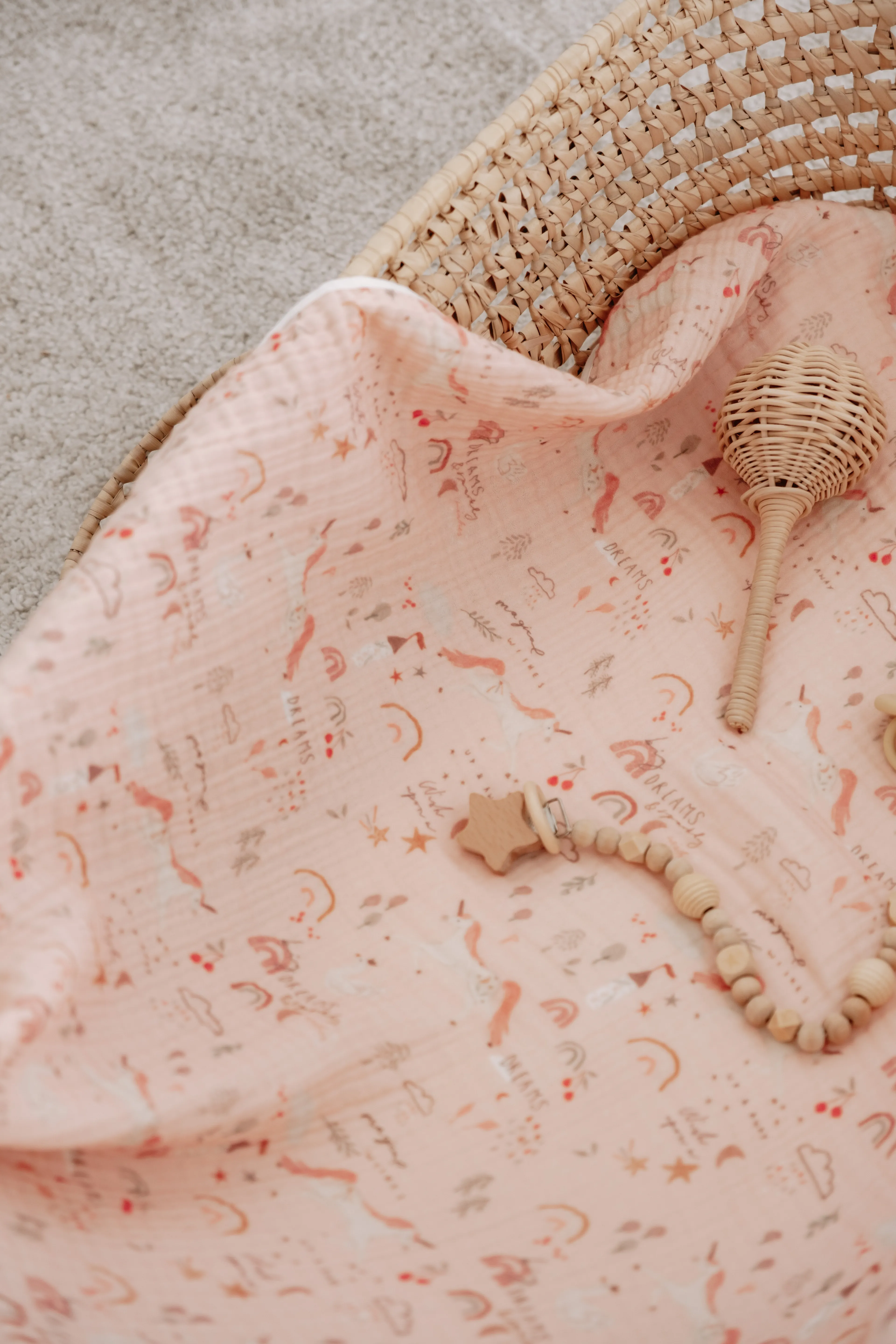 4 Kat Müslin Battaniye - Unicorn