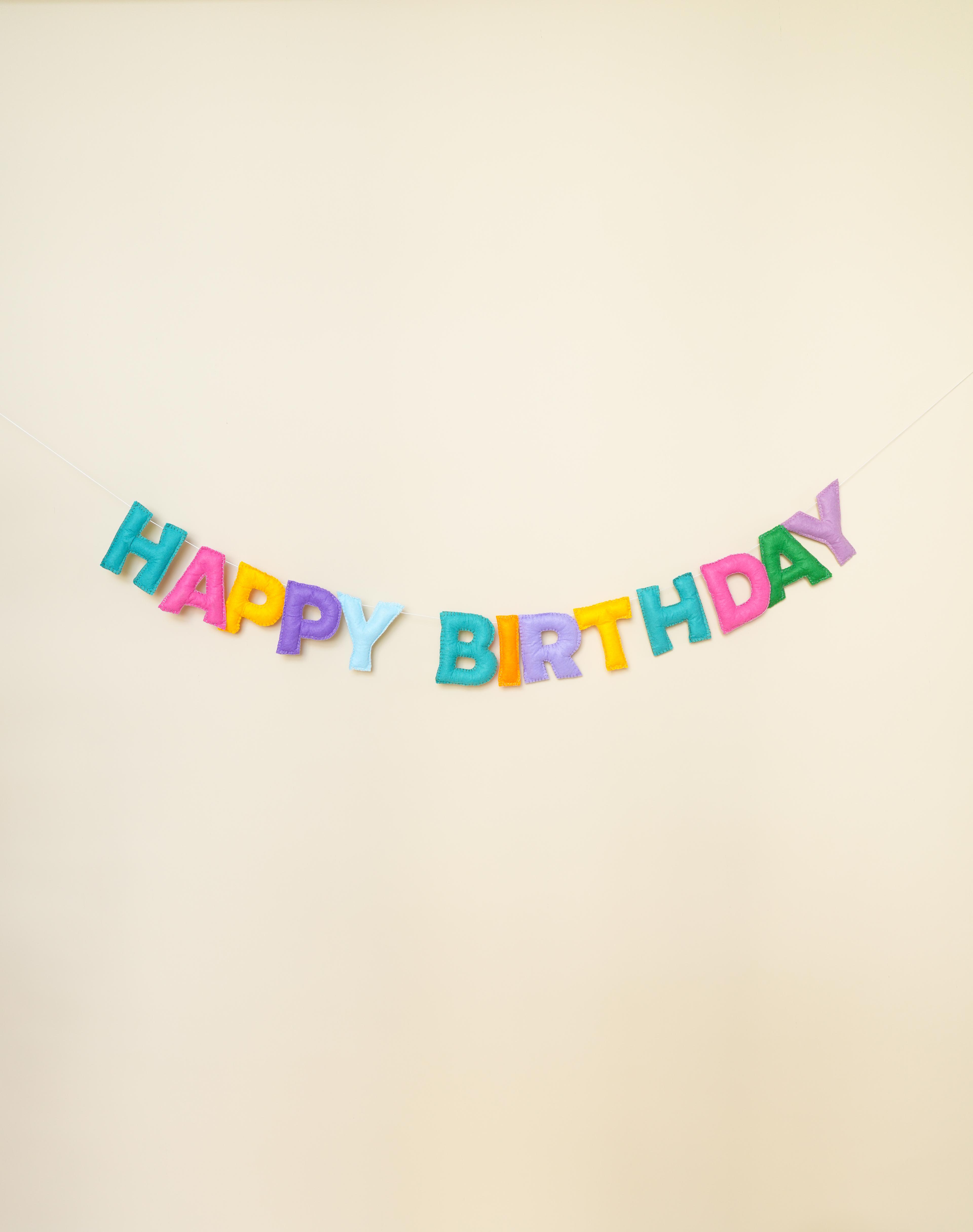 Happy Birthday Banner - Canlı Renkler