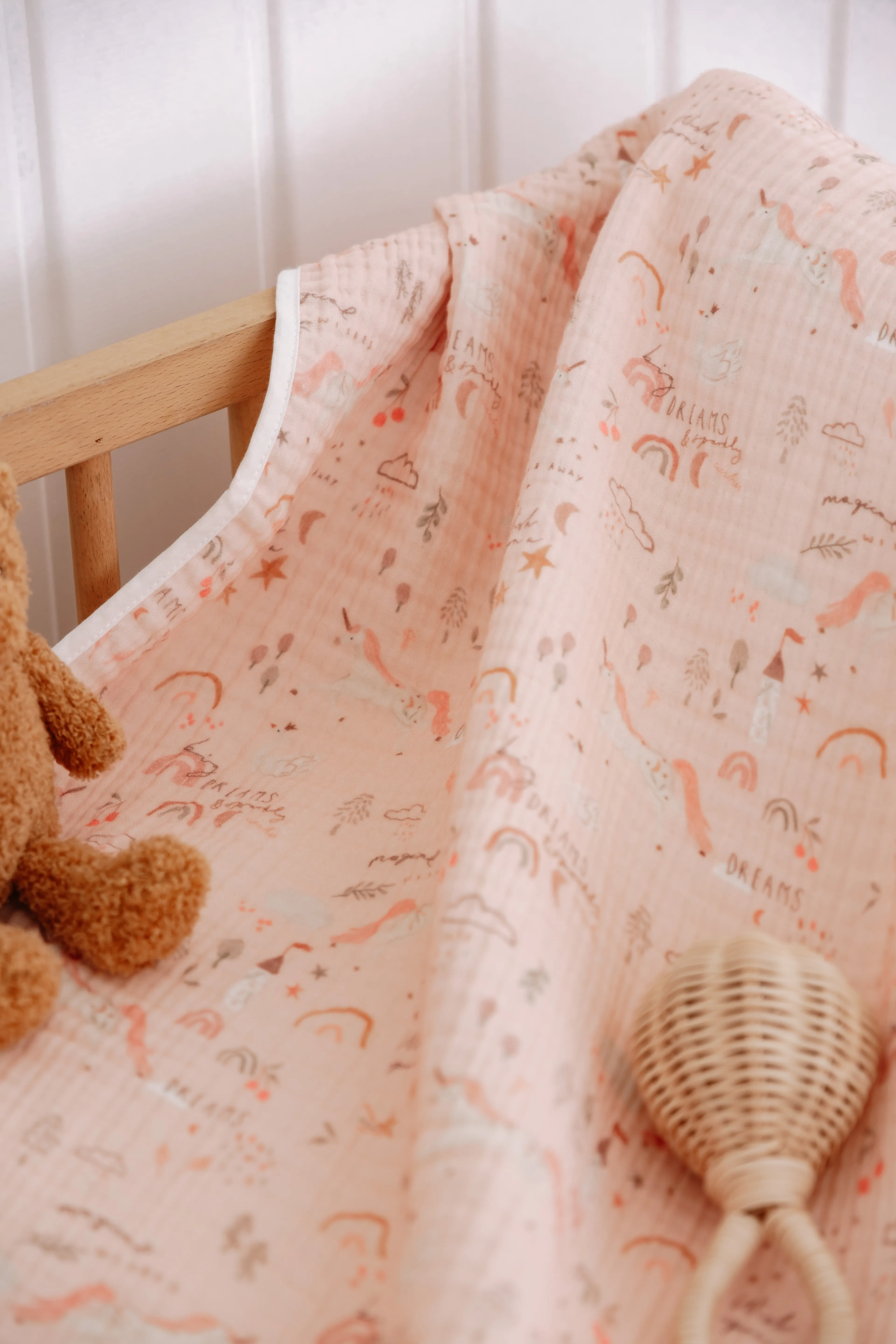 4 Kat Müslin Battaniye - Unicorn