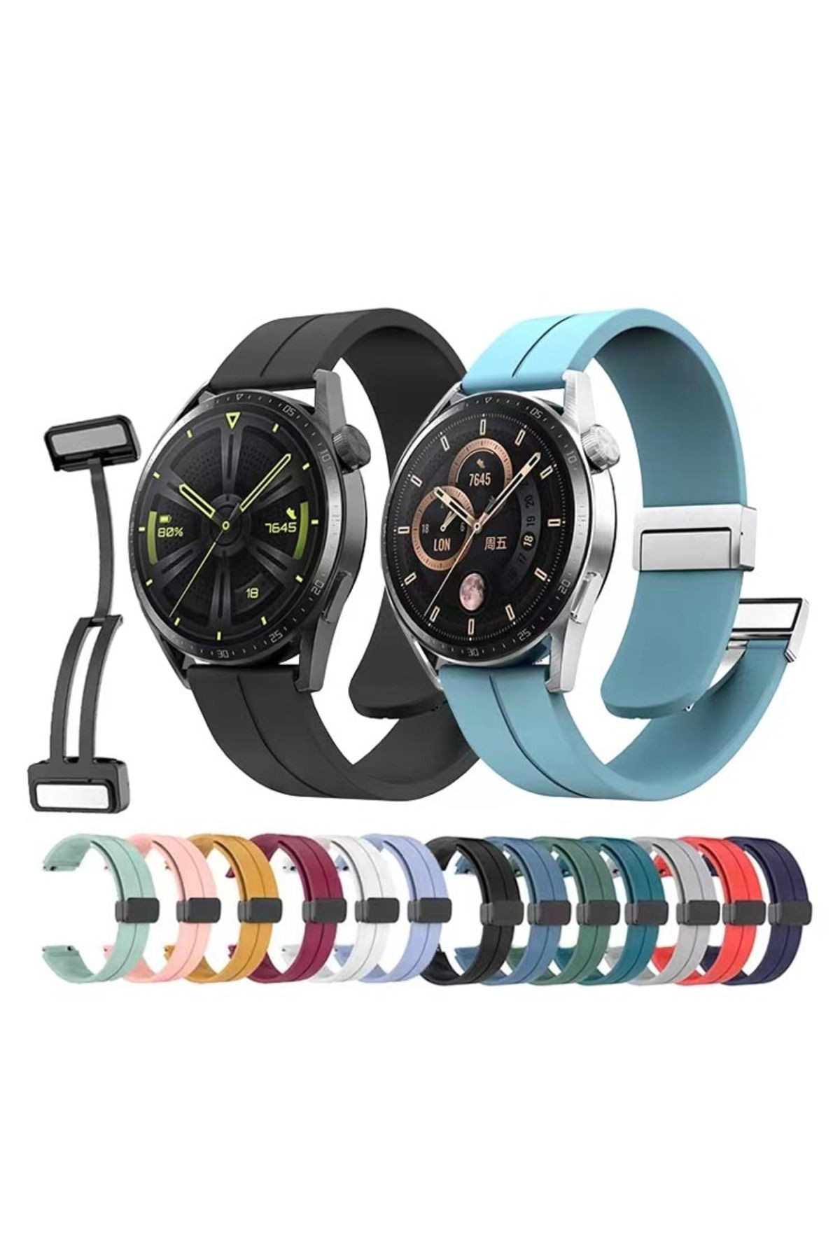 Huawei GT2 46mm KRD-84 22mm Uyumlu Zore Kordon-Koyu Yeşil