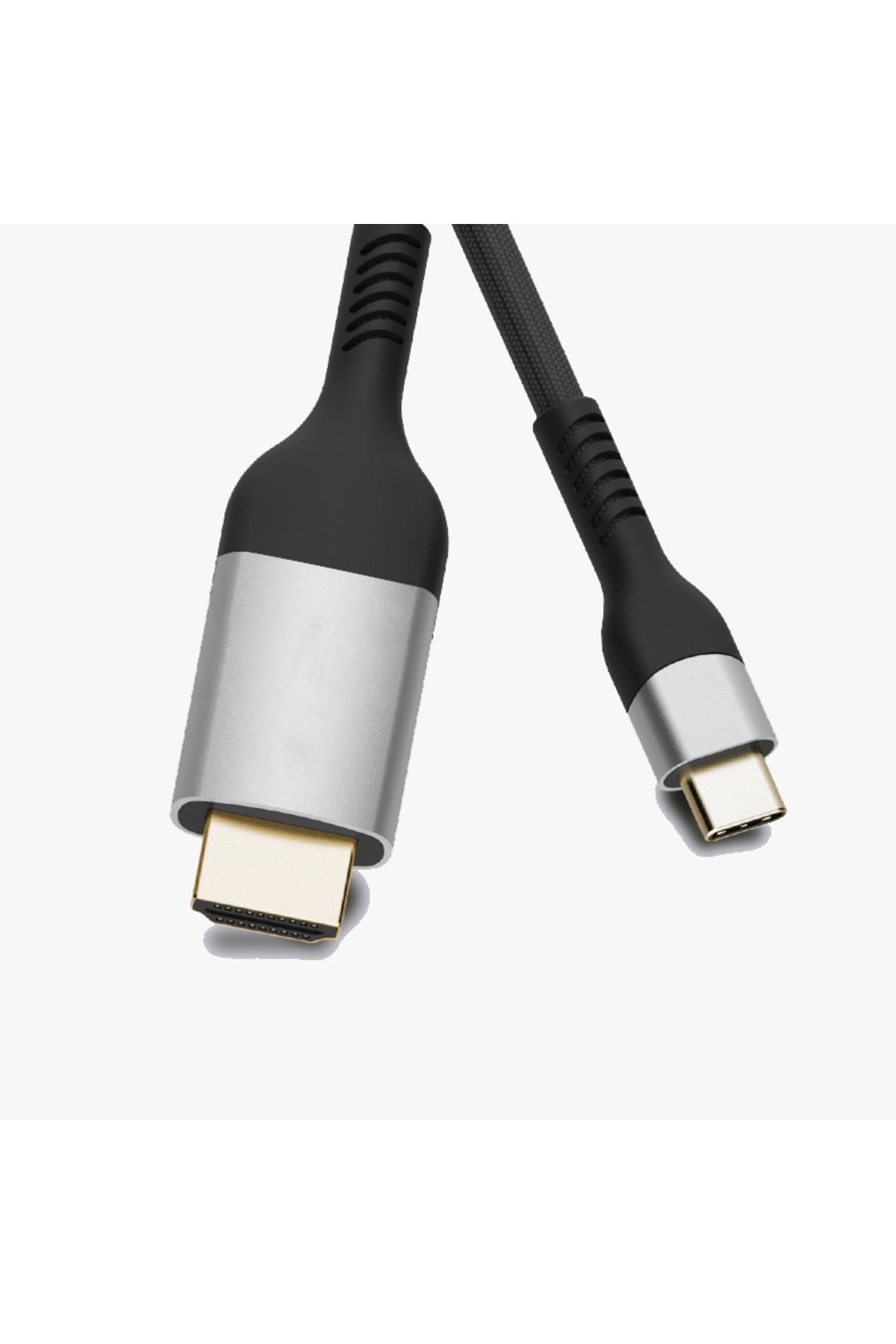 Gri QG06 8K 60 Hz Görüntü Kalitesi Type-C to HDMI Kablo 1.8M-DorukPlus Uyumlu