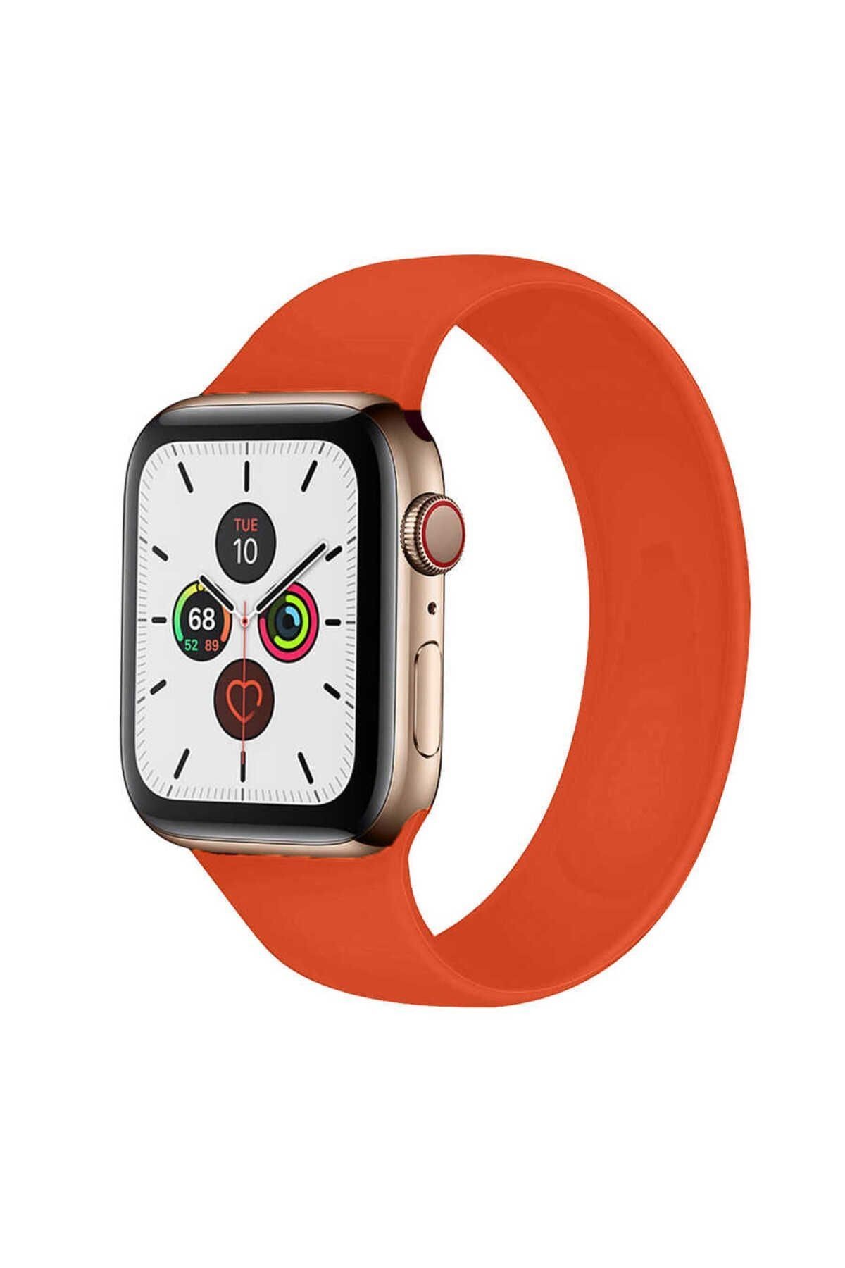 Watch 38mm Uyumlu KRD-31 Solo Loop Large Zore Kordon-Kırmızı