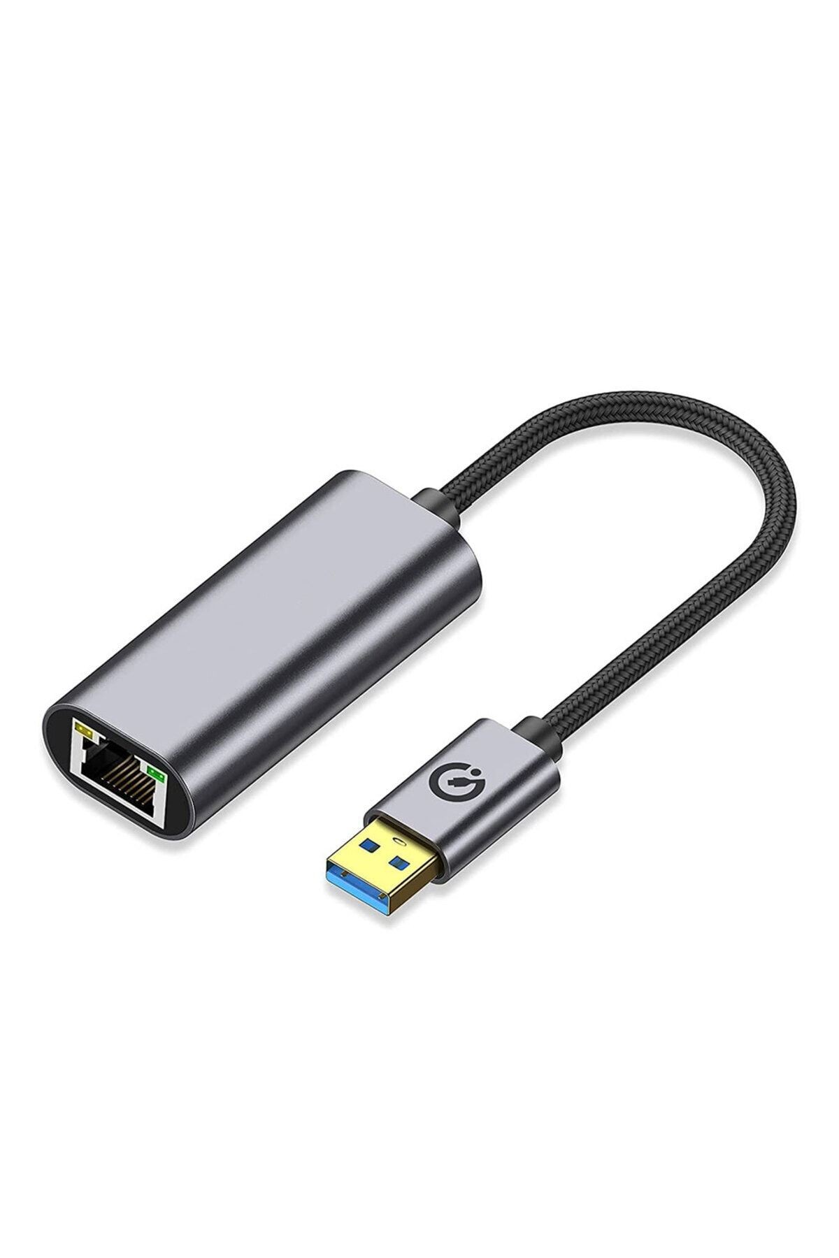 USB-A to RJ45 USB3.0 Ethernet Dönüştürücü Kablo 1000Mbps 22cm Usb den Ethernet