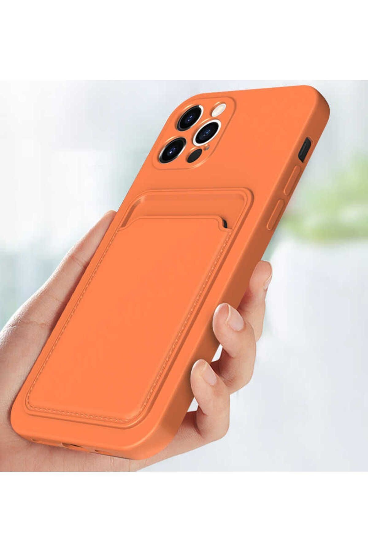 iPhone 11 Uyumlu  Ofix Kılıf-Koyu Turuncu