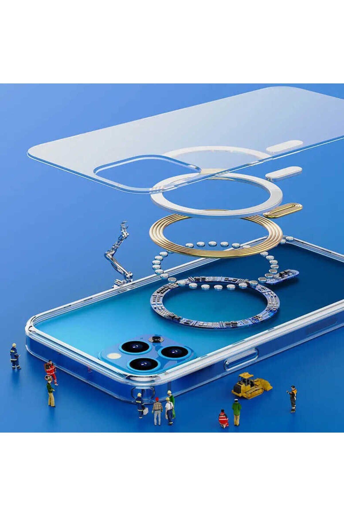 iPhone 11 Pro Uyumlu Zore Tacsafe Wireless Kılıf-Renksiz