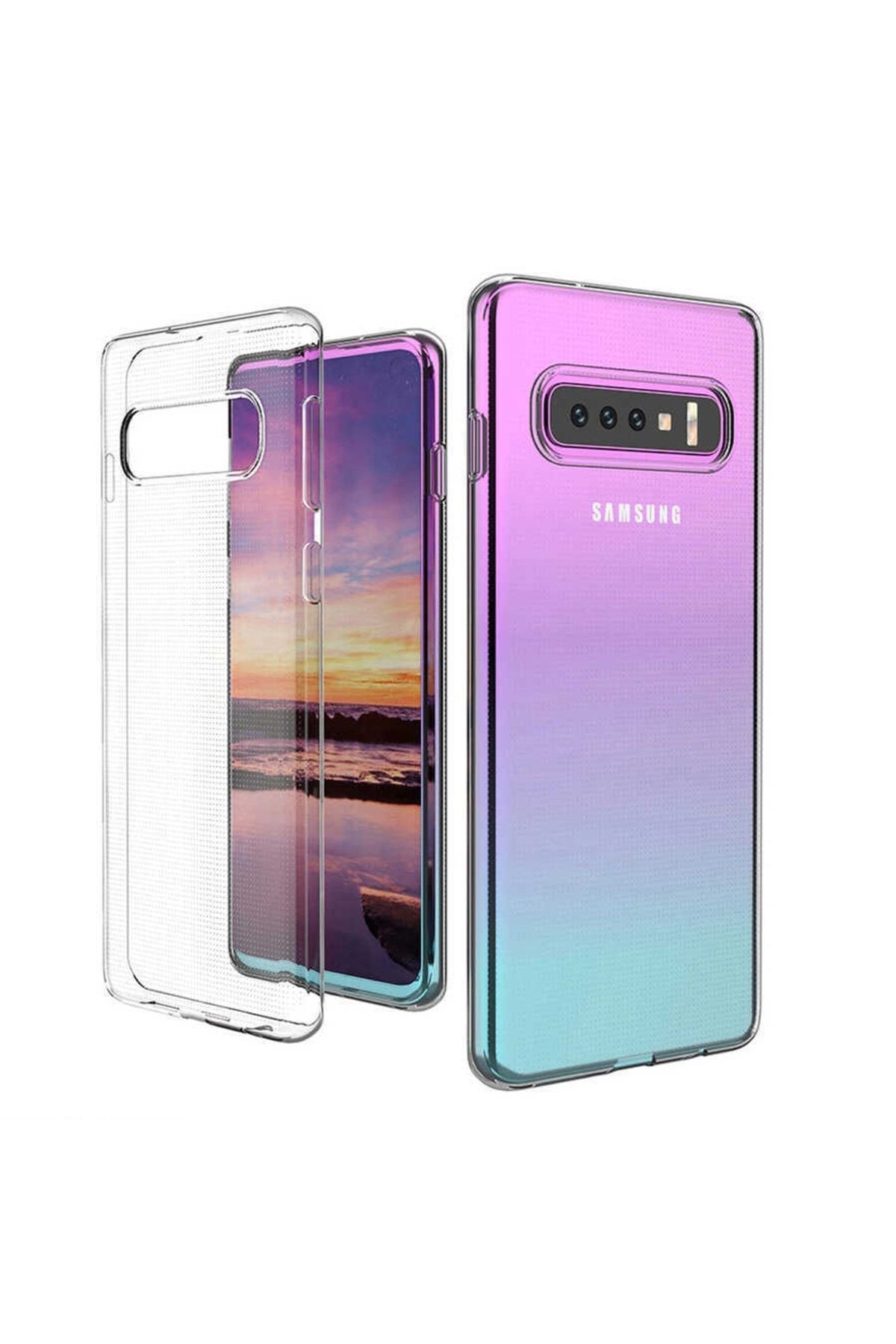 Galaxy S10 Plus Kılıf Kamera Korumalı Süper Silikon Kapak