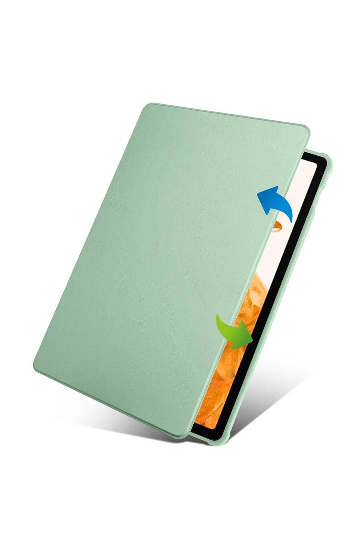 Galaxy Tab S9 Plus Kılıf  Zore Termik Kalem Bölmeli Dönebilen Standlı Kılıf-Pembe