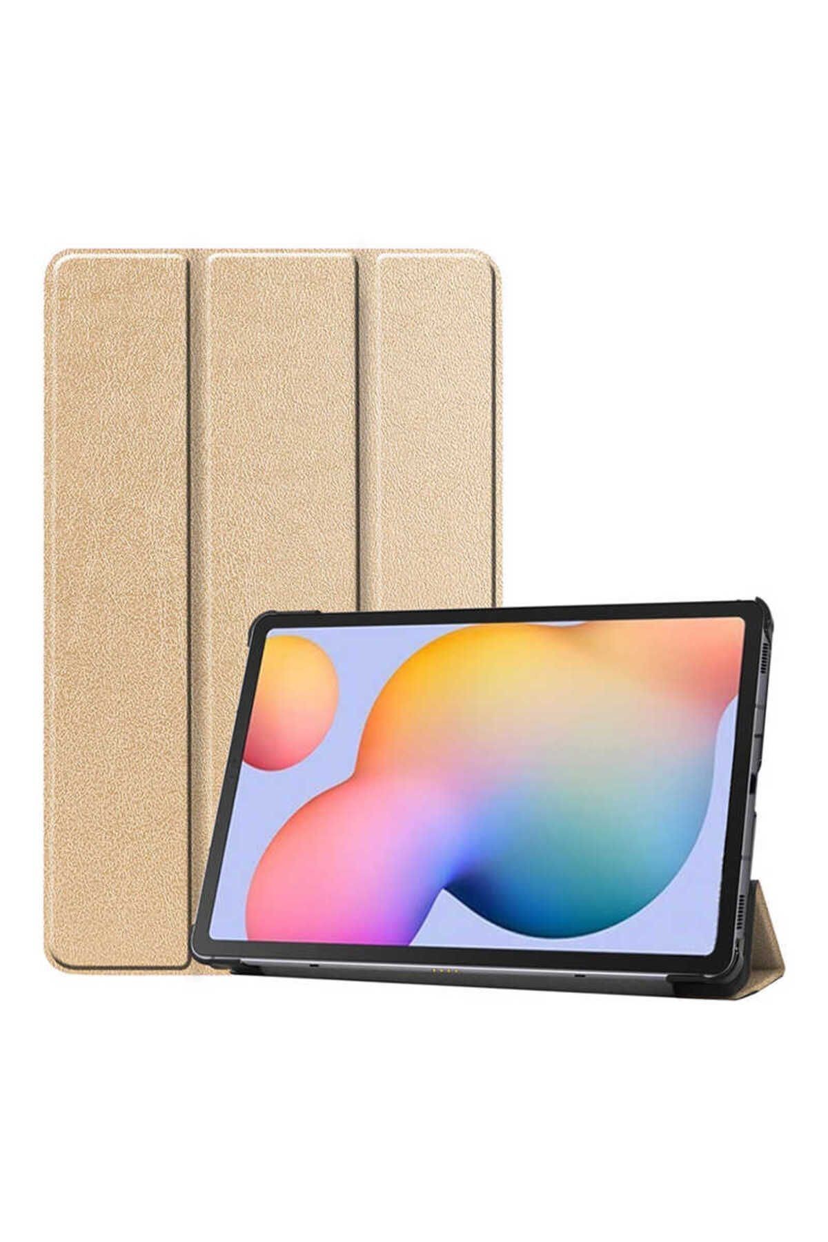 Galaxy Tab S7 T870  Zore Smart Cover Standlı 1-1 Kılıf-Gold