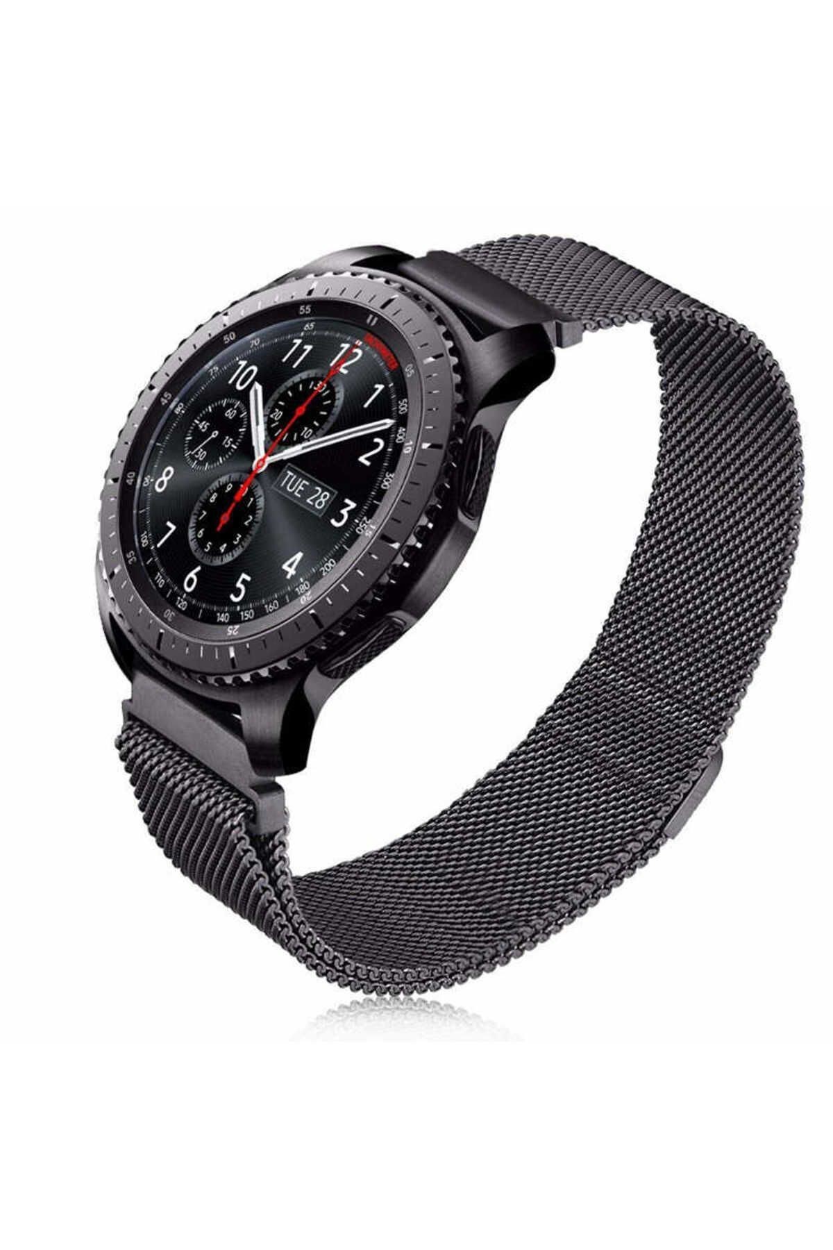 Galaxy Watch 42mm (20mm) Uyumlu KRD-12 Metal Zore Kordon-Gold