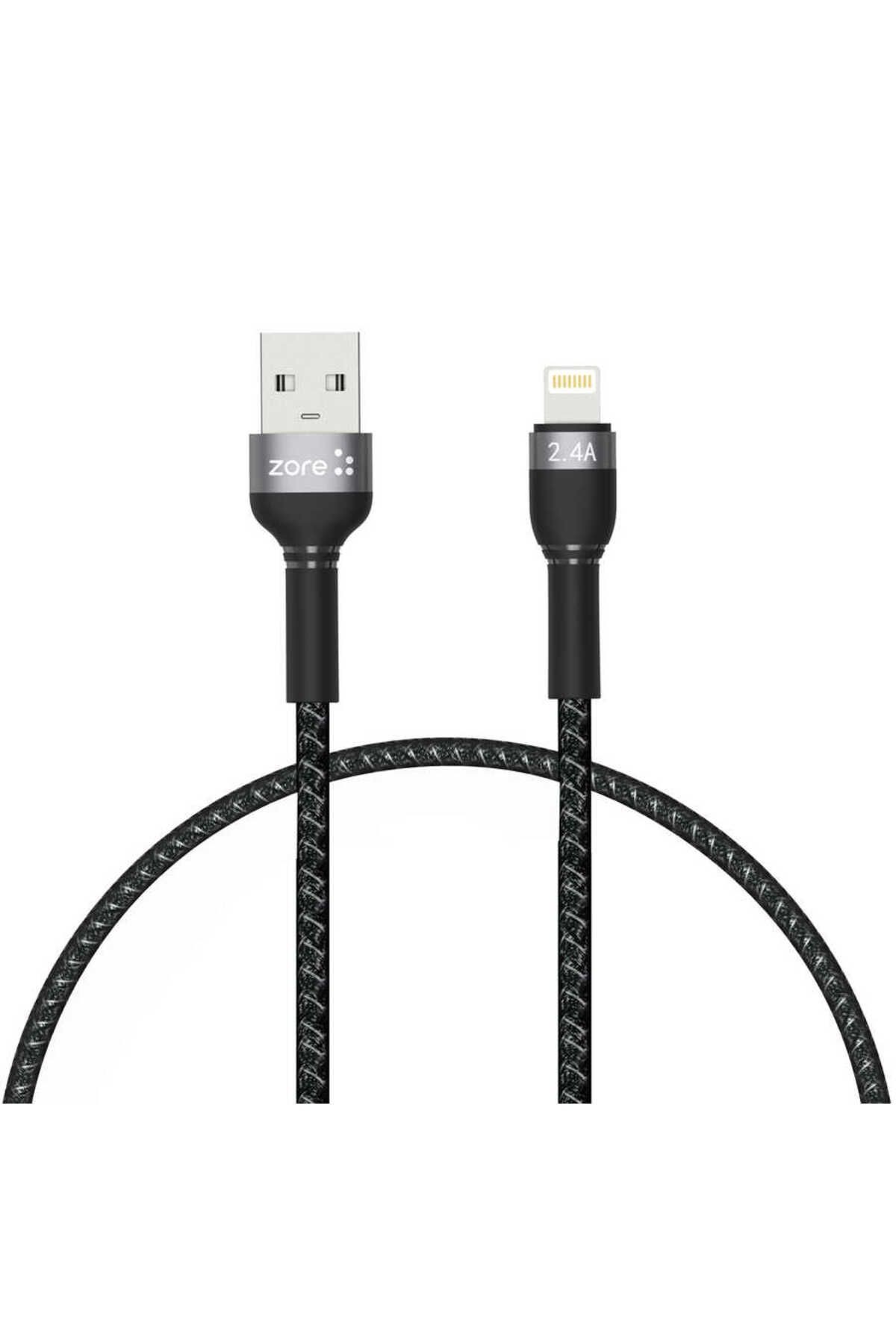 Siyah Shira Serisi Lightning Usb Kablo 30 cm-btz