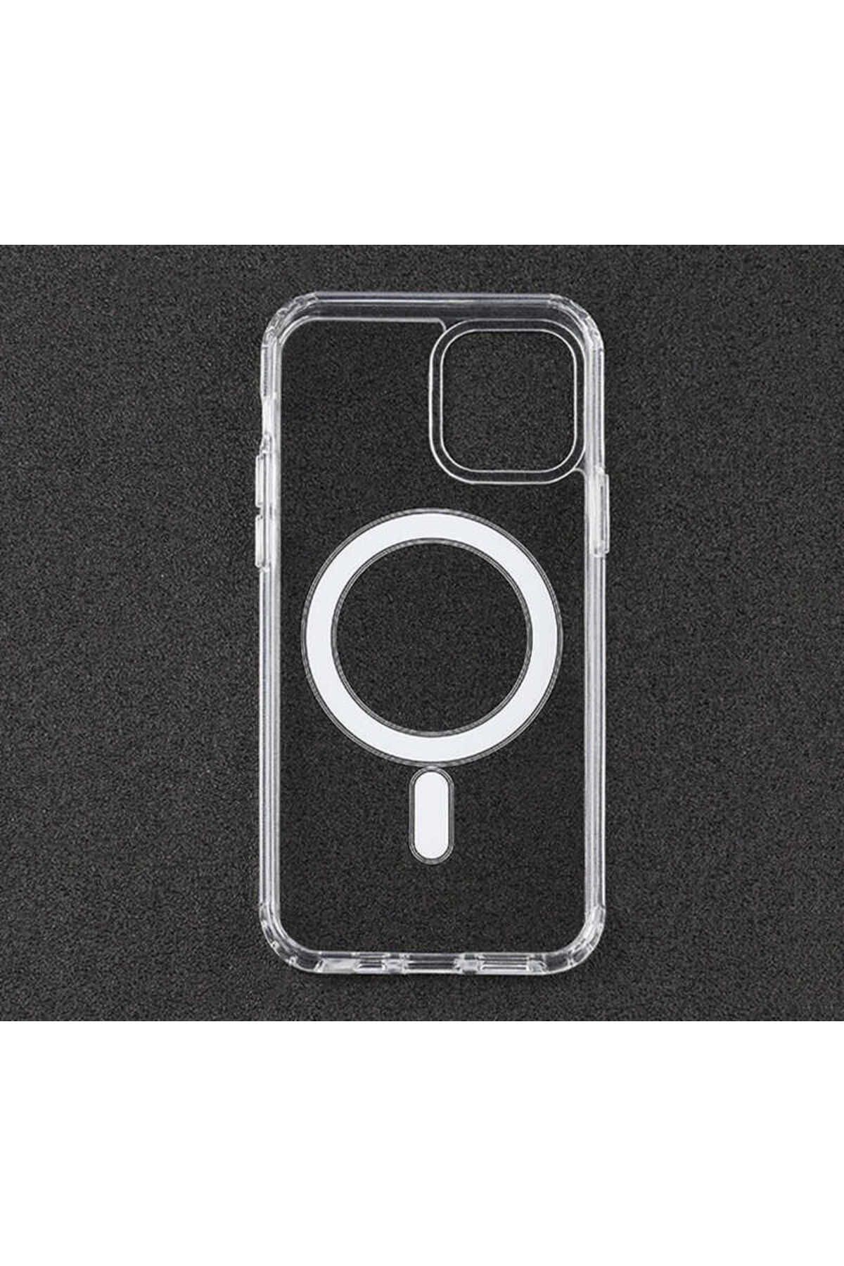 iPhone 11 Pro Uyumlu Zore Tacsafe Wireless Kılıf-Renksiz