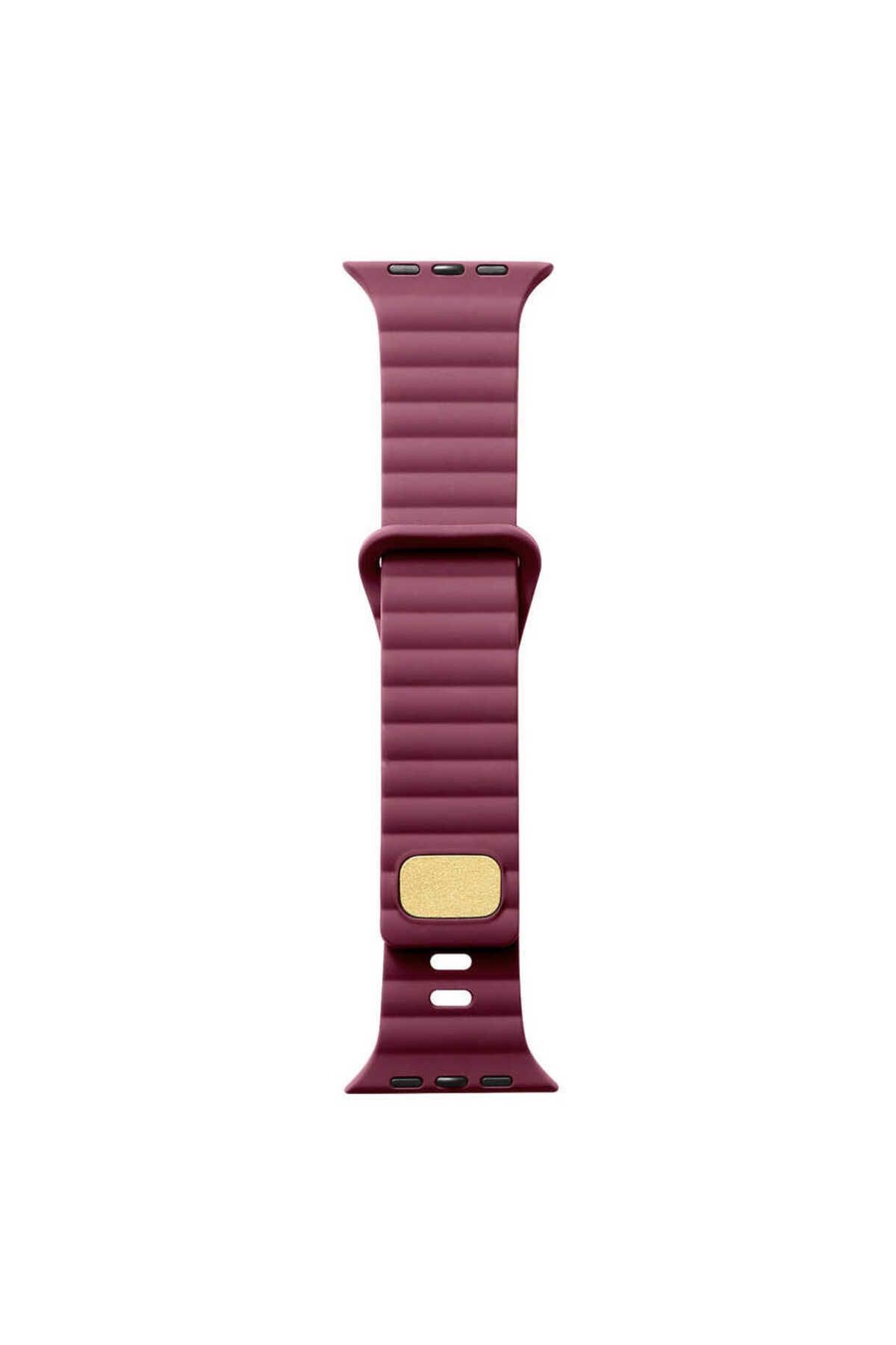 Watch 44mm Uyumlu KRD-73 Uyumlu Zore Kordon-Mürdüm