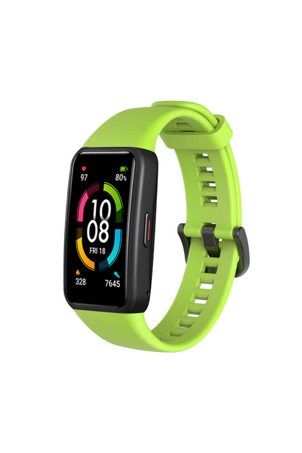 Huawei Band 6 Uyumlu KRD-47 Uyumlu Zore Kordon-Koyu Yeşil