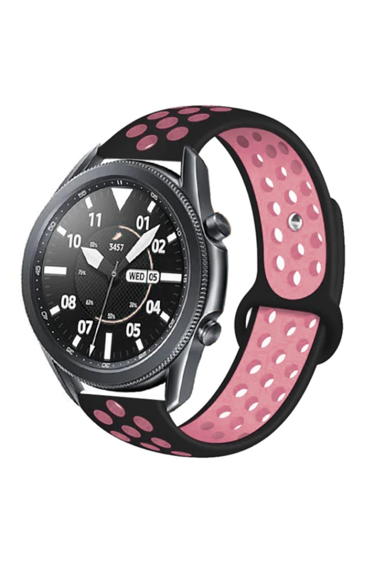 Huawei Watch GT 3 46mm KRD-02 Uyumlu Zore Kordon-Siyah-Rose Gold