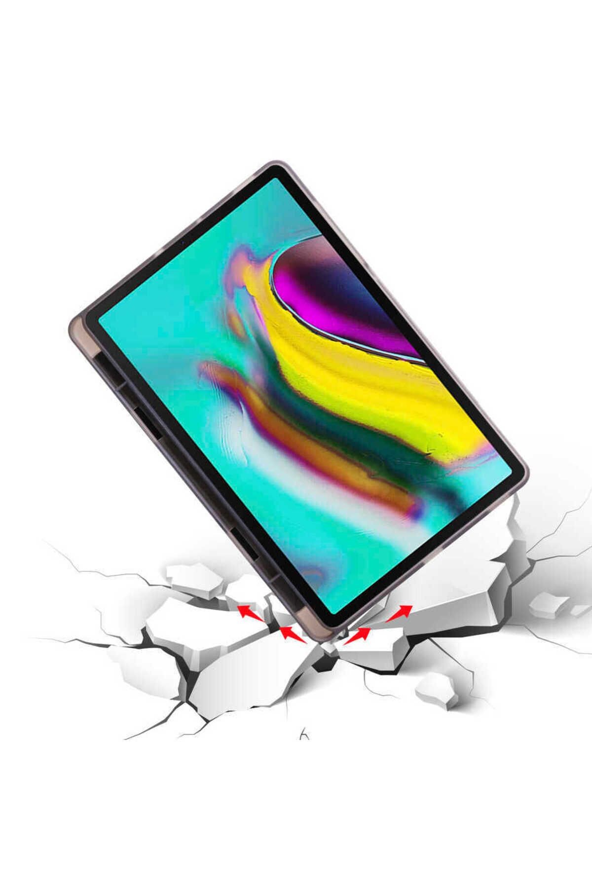 Galaxy Tab A7 10.4 T500 2020 Kılıf  Zore Tri Folding Kalem Bölmeli Standlı Kılıf-Mavi