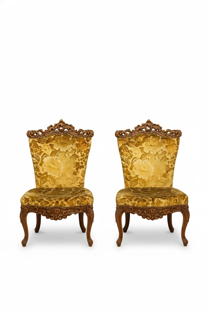 Fransız Barok Revival Salon Sandalyeleri 