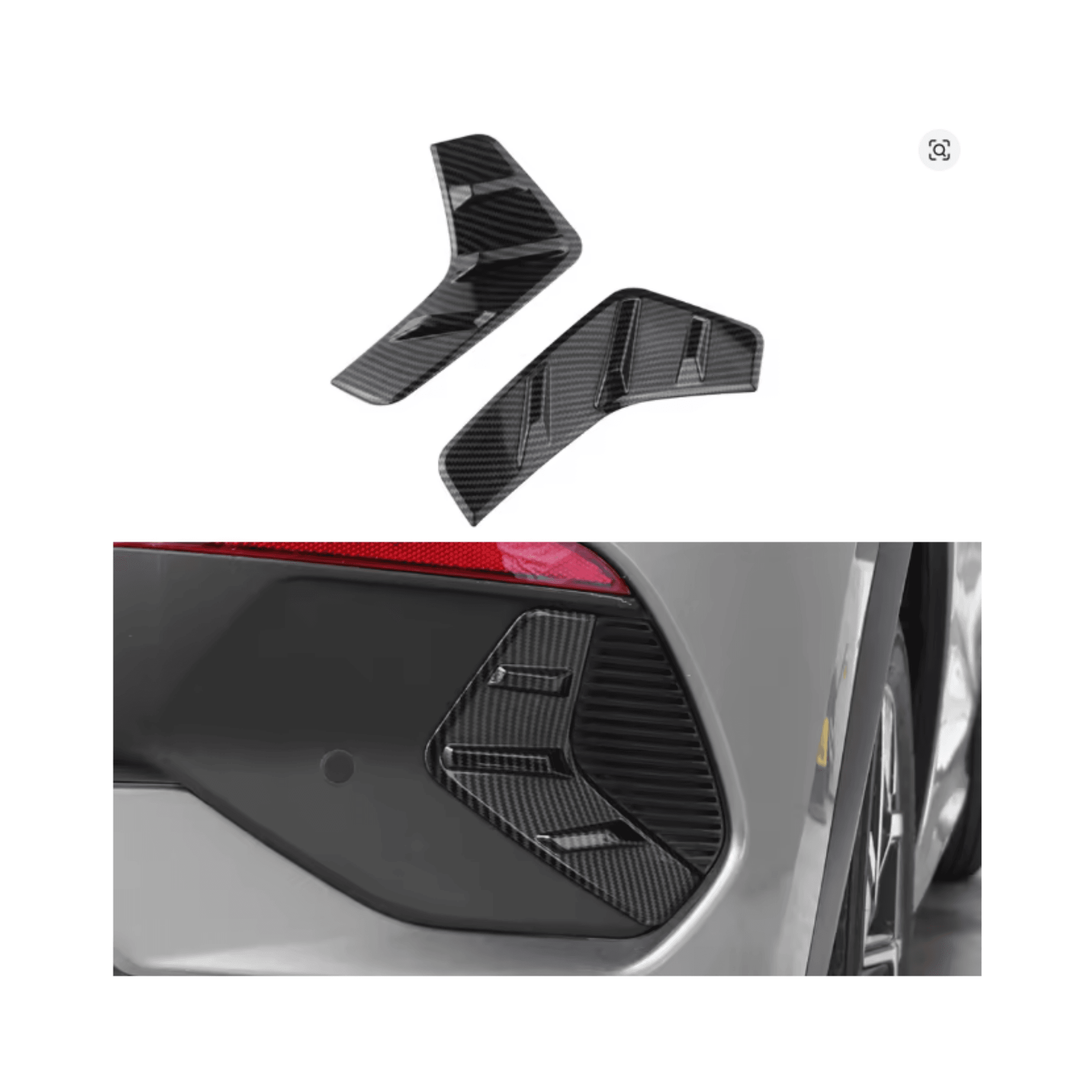 BYD Atto 3 Arka Sis Lambası Dekoratif Kaprbon Fiber Çitası 2'li Set