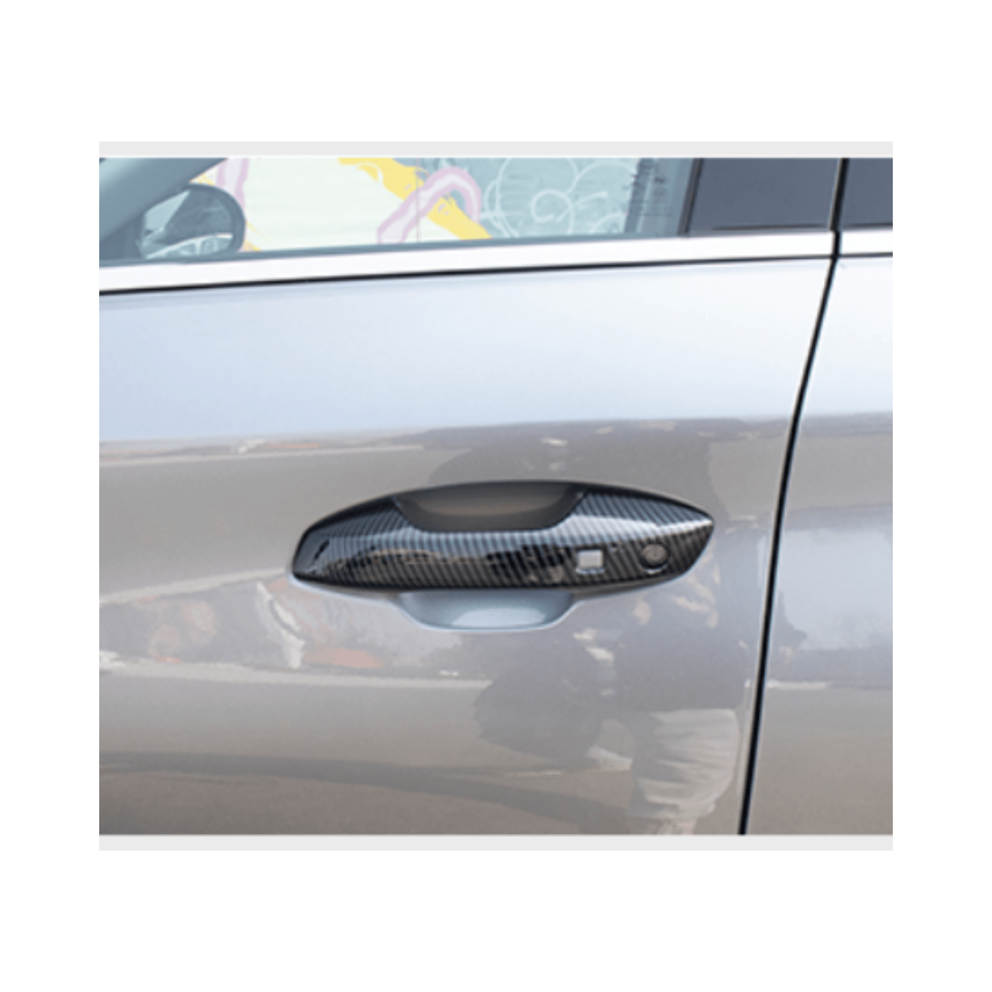 BYD Atto 3 Kapı Kolu Alt Üst Karbon Fiber Kaplama 8'li Set