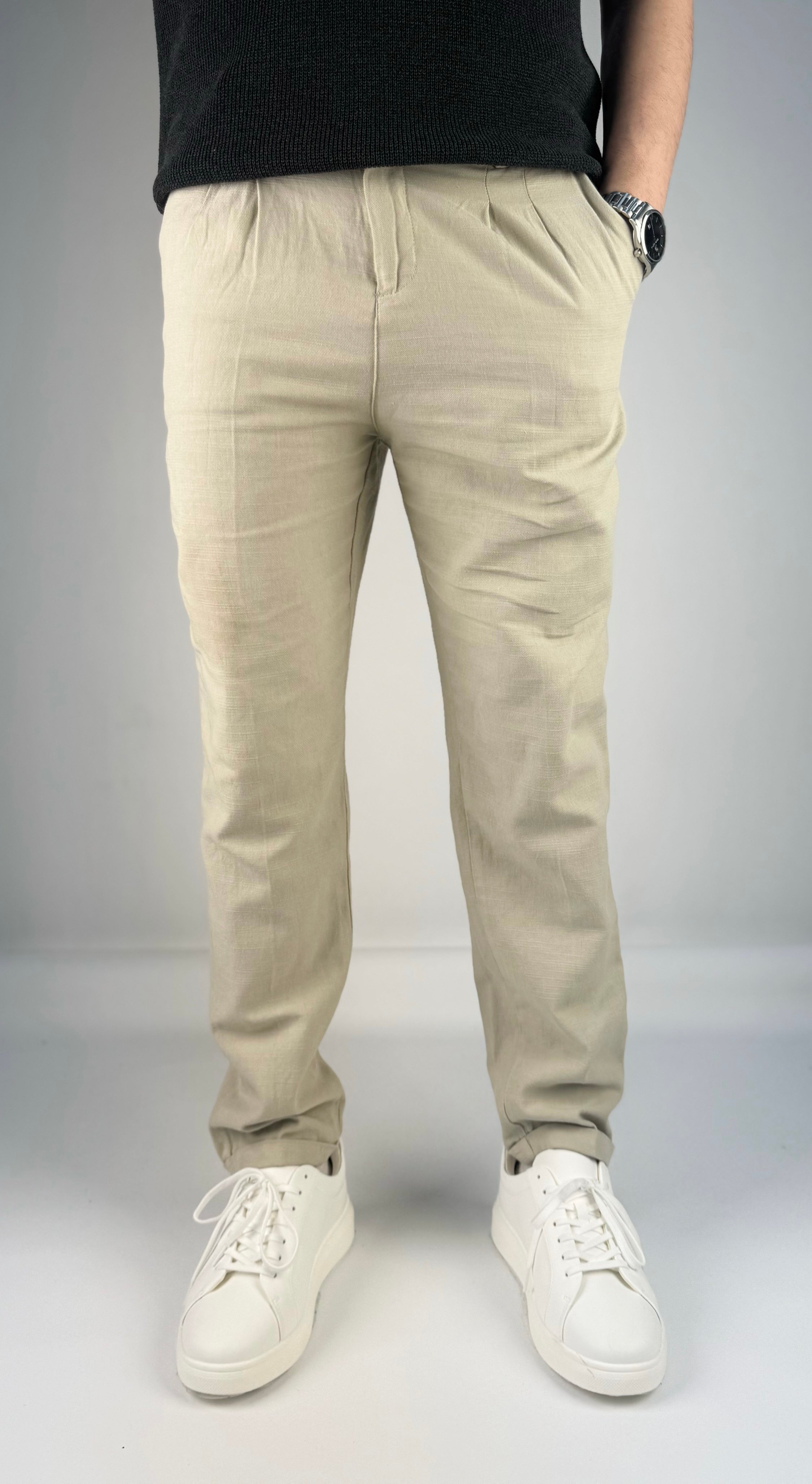 Keten Bej Pantolon