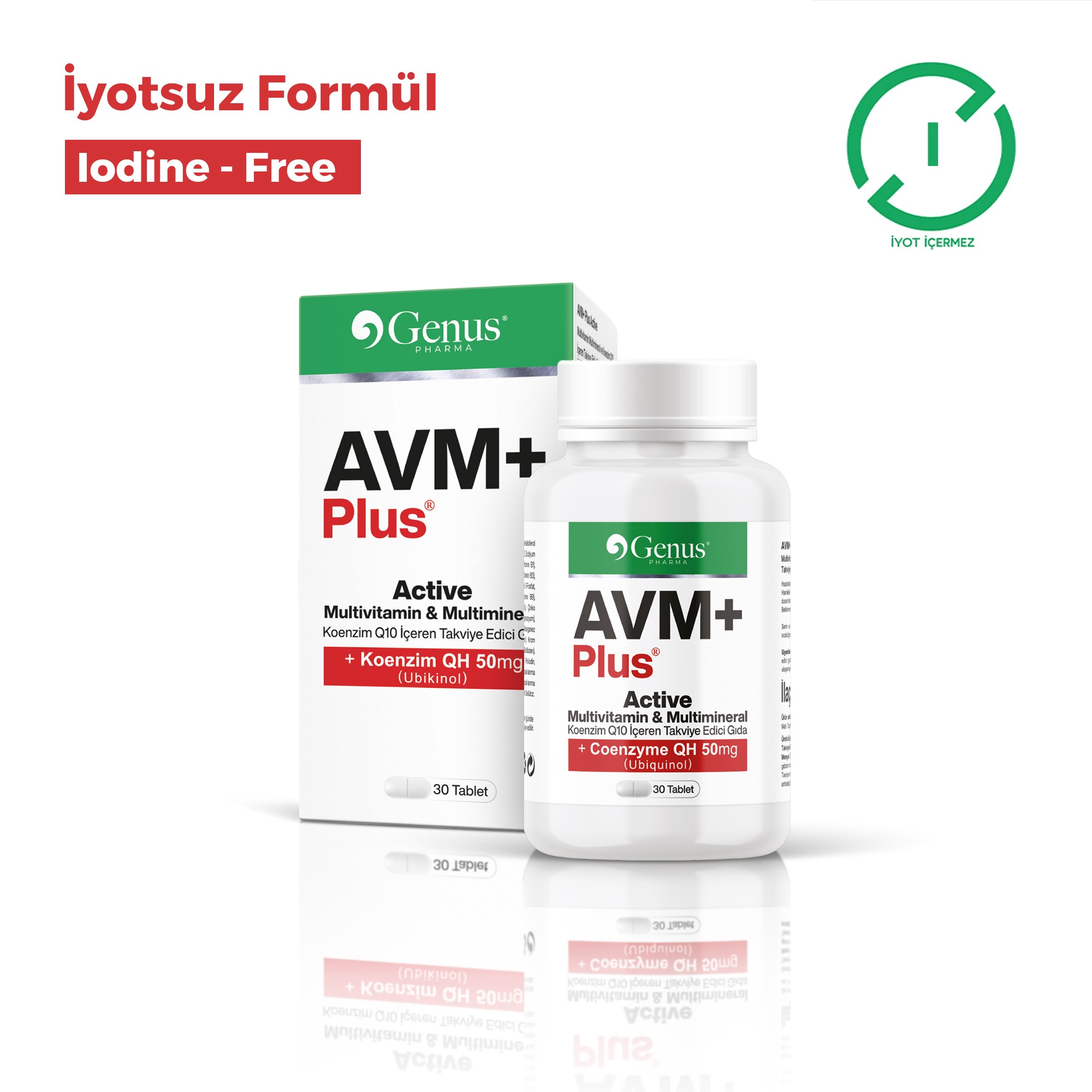 AVM+ Plus® Multivitamin Multimineral ve Koenzim Q10 İçeren Takviye Edici Gıda